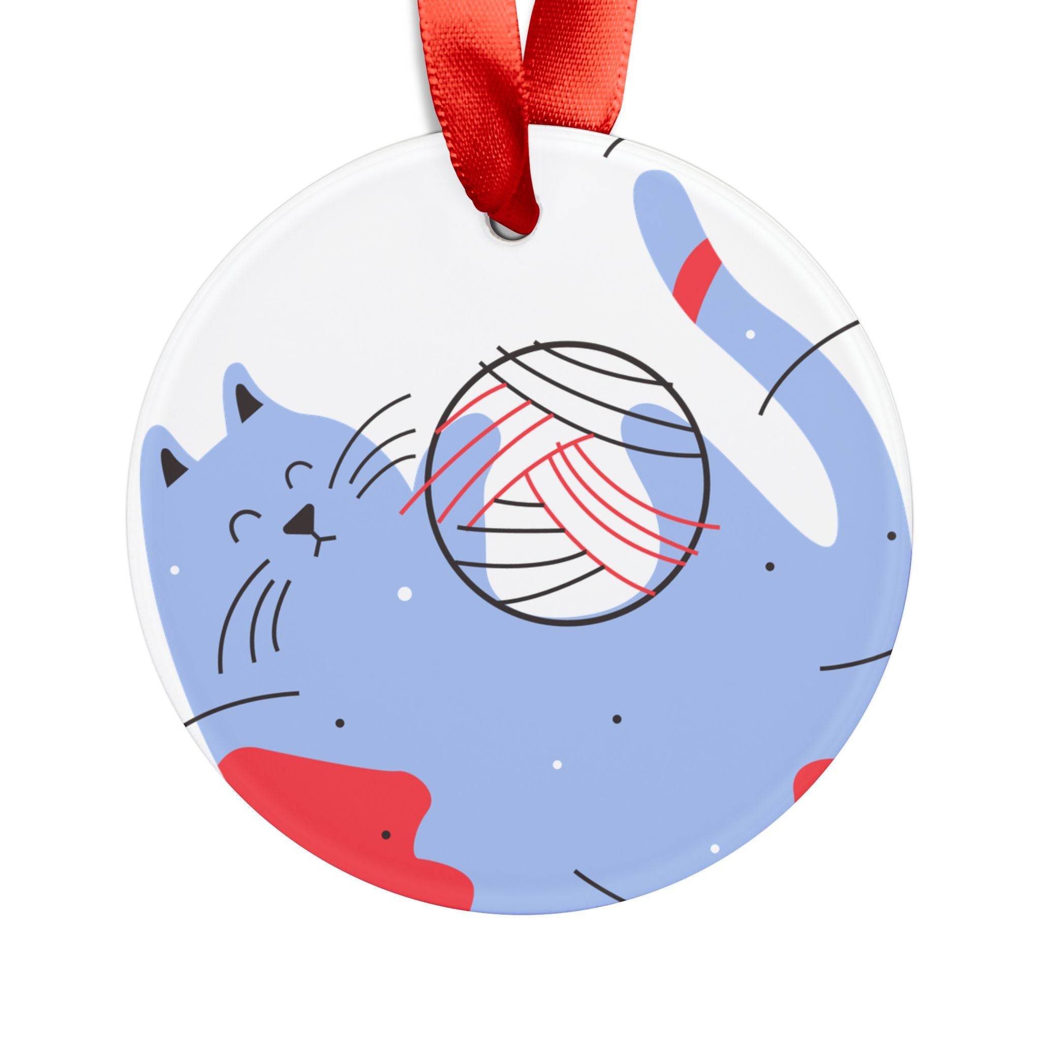 Happy Cat Ornament with Ribbon - Esmeralda Ecostore