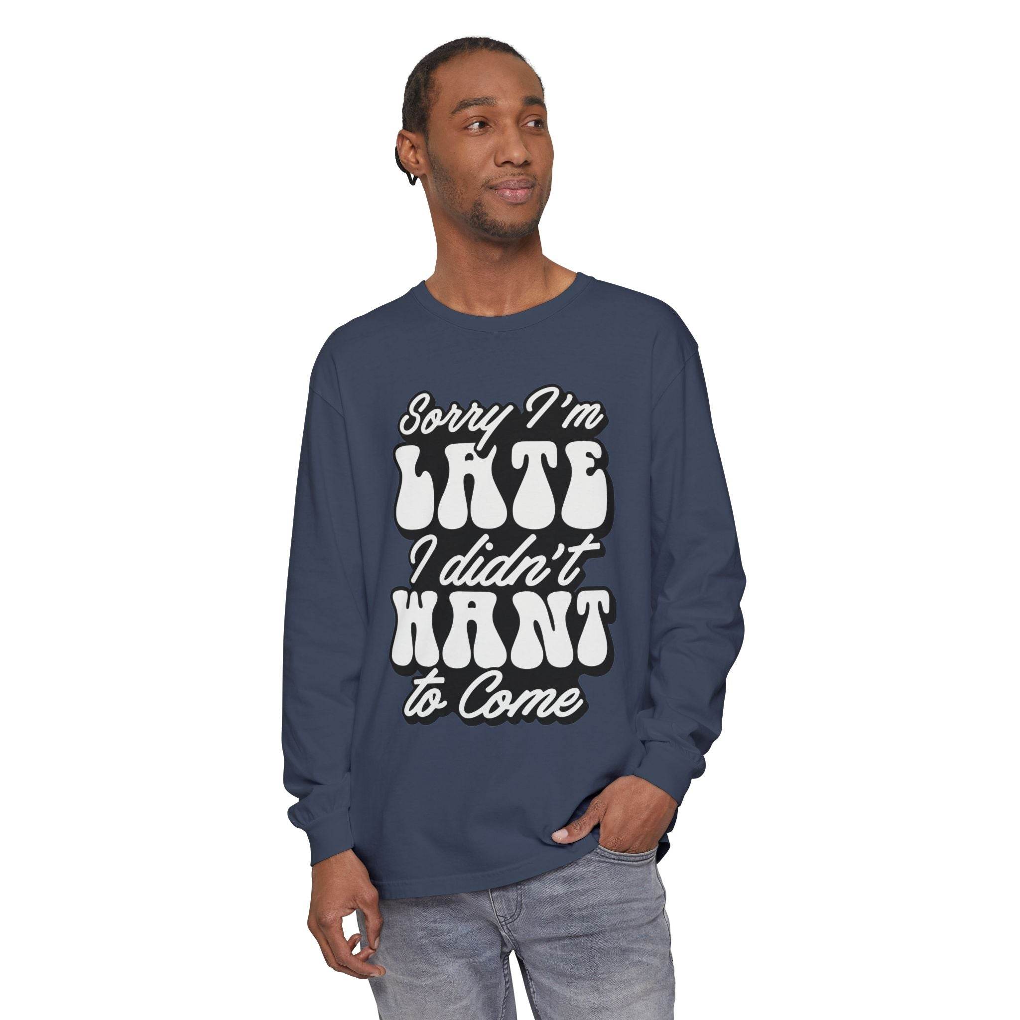 Sarcastic Unisex Garment-Dyed Long Sleeve T-Shirt - Esmeralda Ecostore