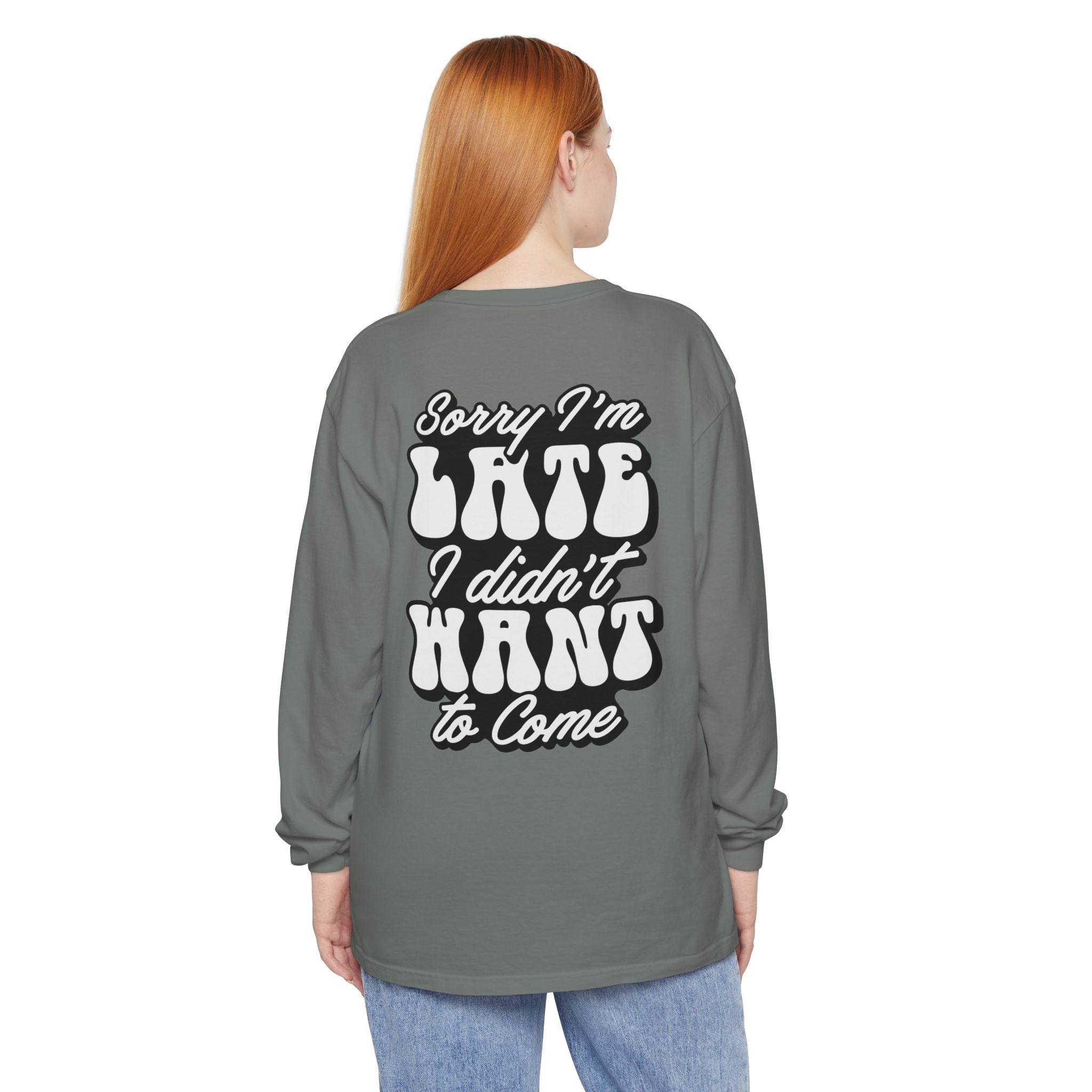 Sarcastic Unisex Garment-Dyed Long Sleeve T-Shirt - Esmeralda Ecostore