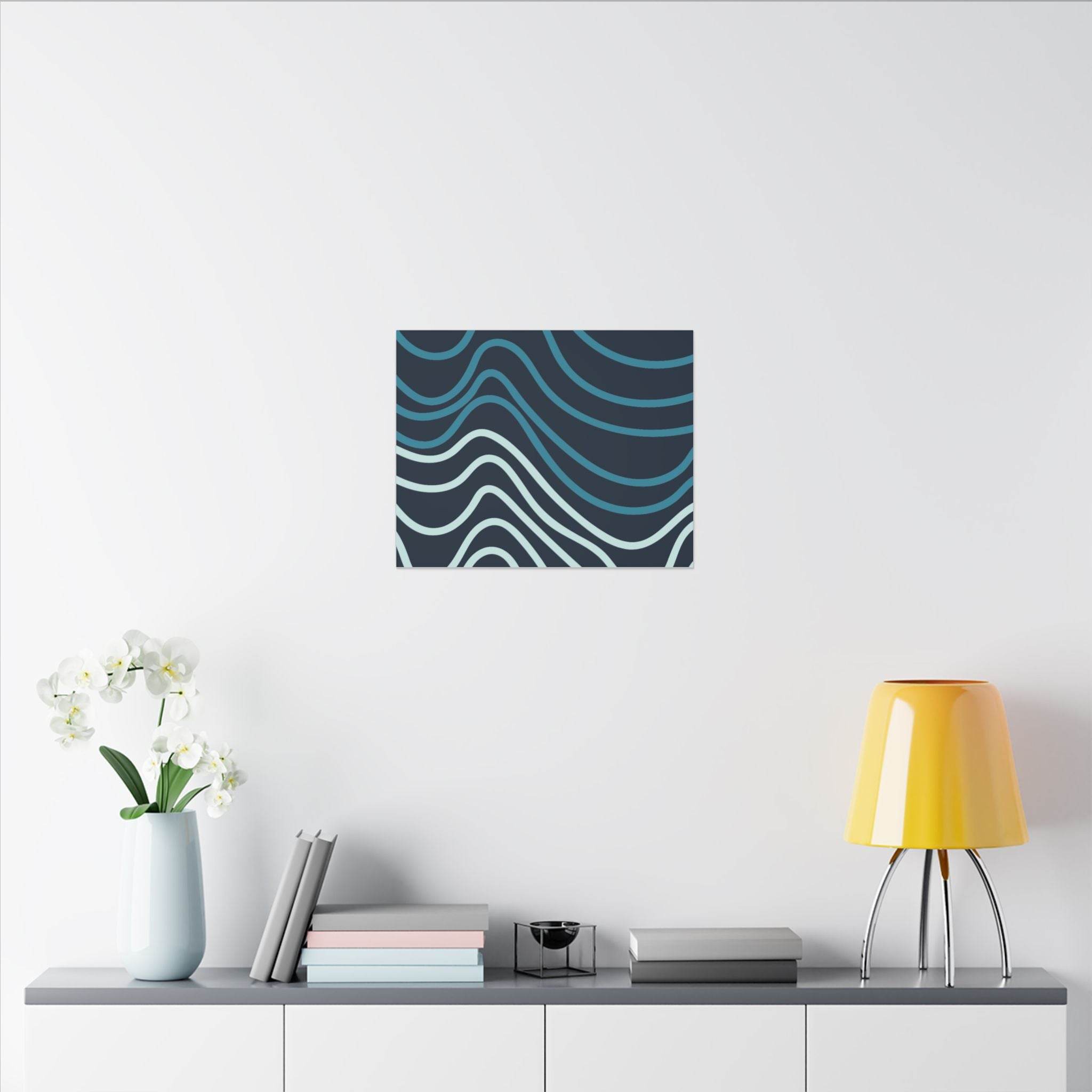 Wiggle Waves Matte Canvas Stretched Multi-Size - Esmeralda Ecostore