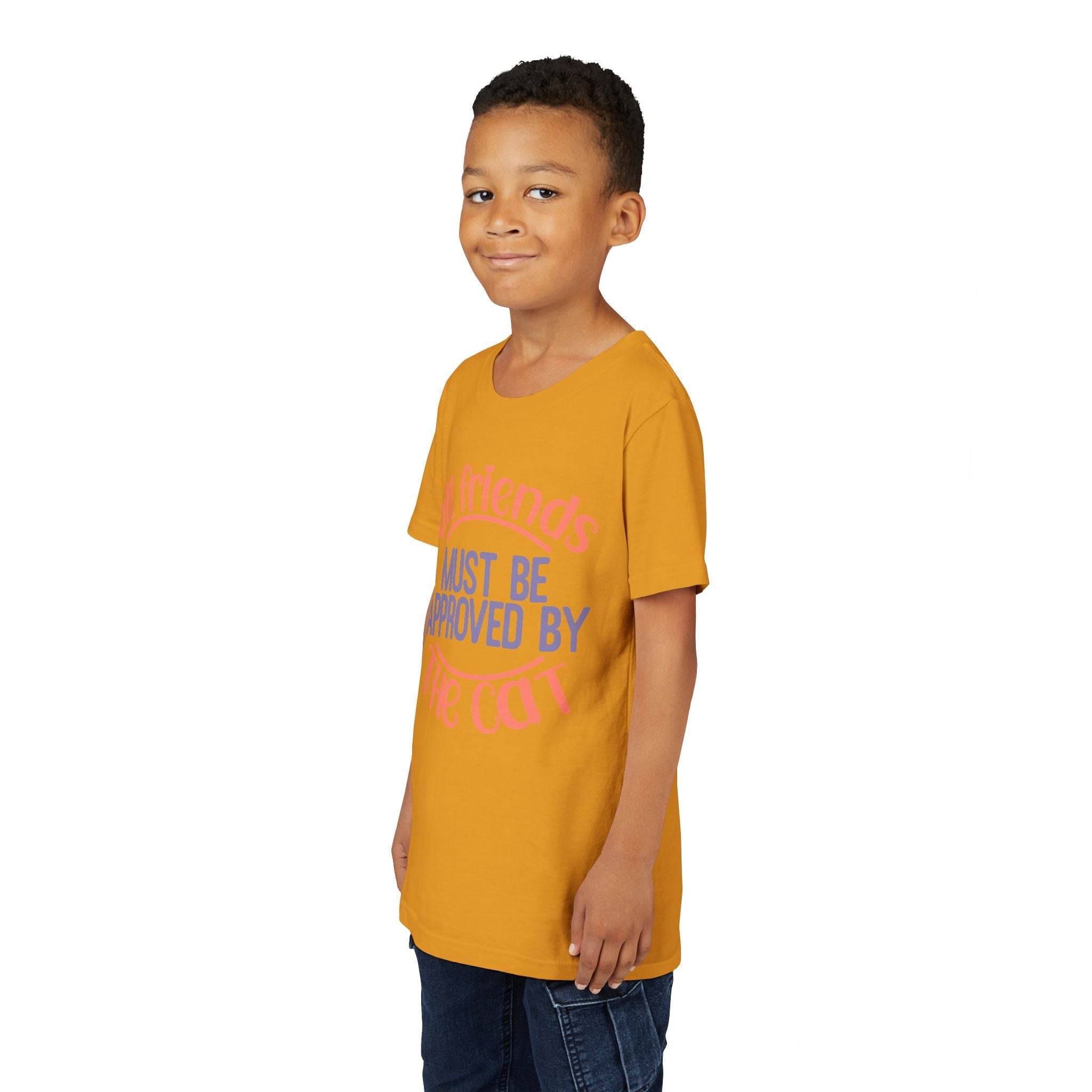 All Friends must be Approved by the Cat Youth Short Sleeve Tee - Esmeralda Ecostore