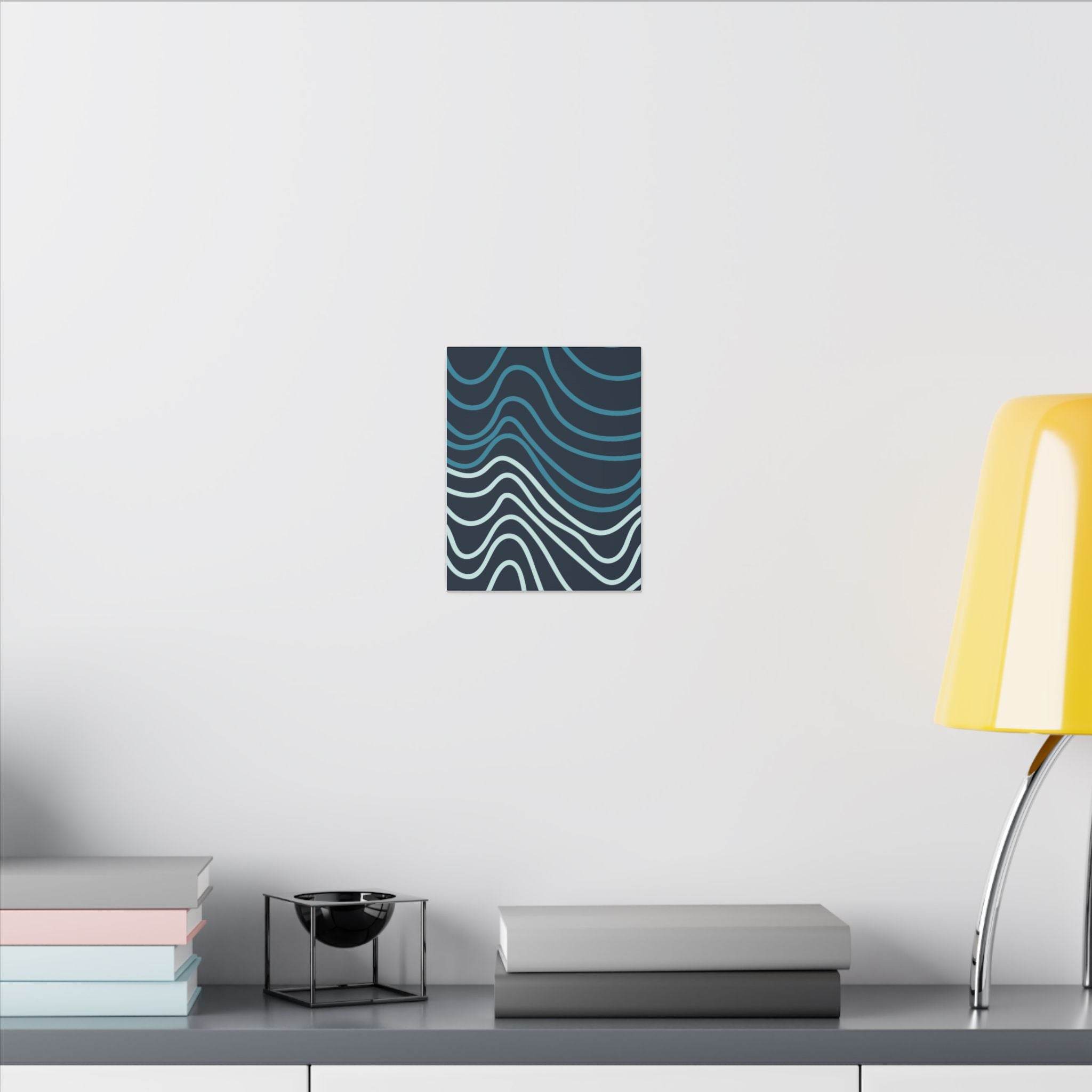 Wiggle Waves Matte Canvas Stretched Multi-Size - Esmeralda Ecostore