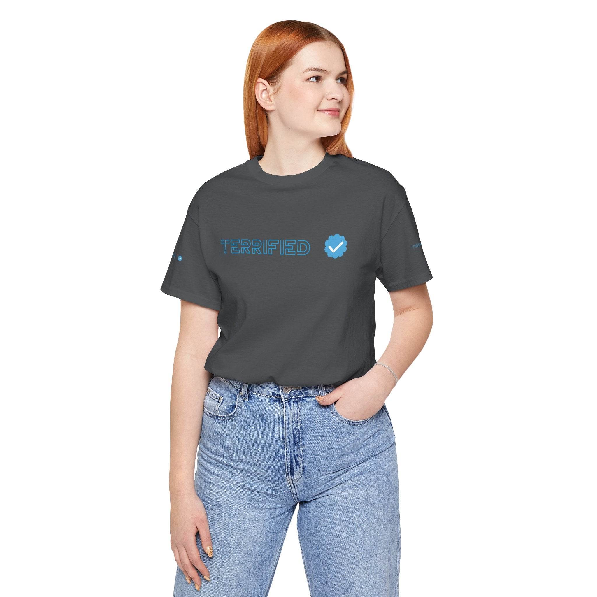Terrified Unisex Jersey Short Sleeve Tee - Esmeralda Ecostore