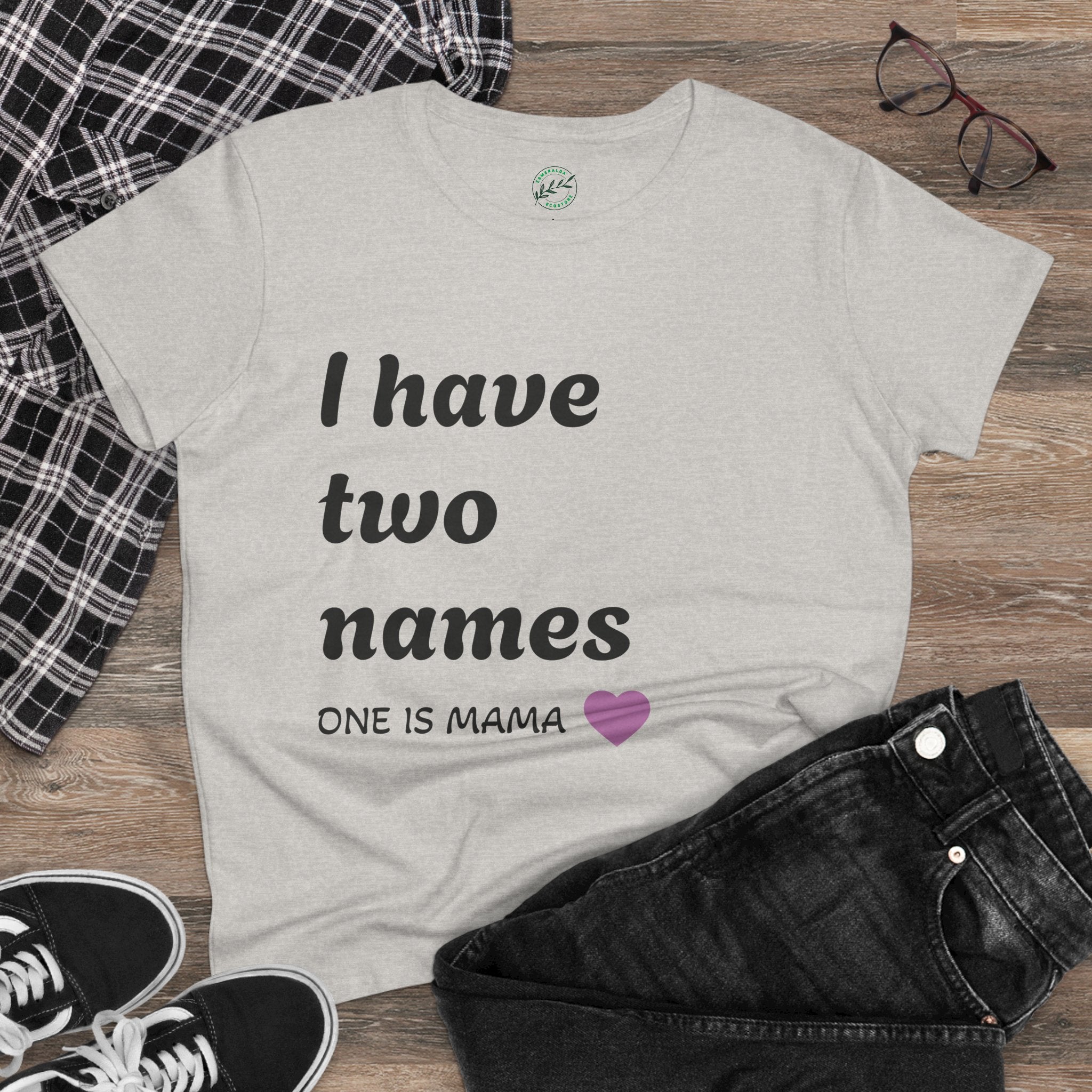 Mama's Names Eco-Friendly Women's Midweight Cotton Tee
