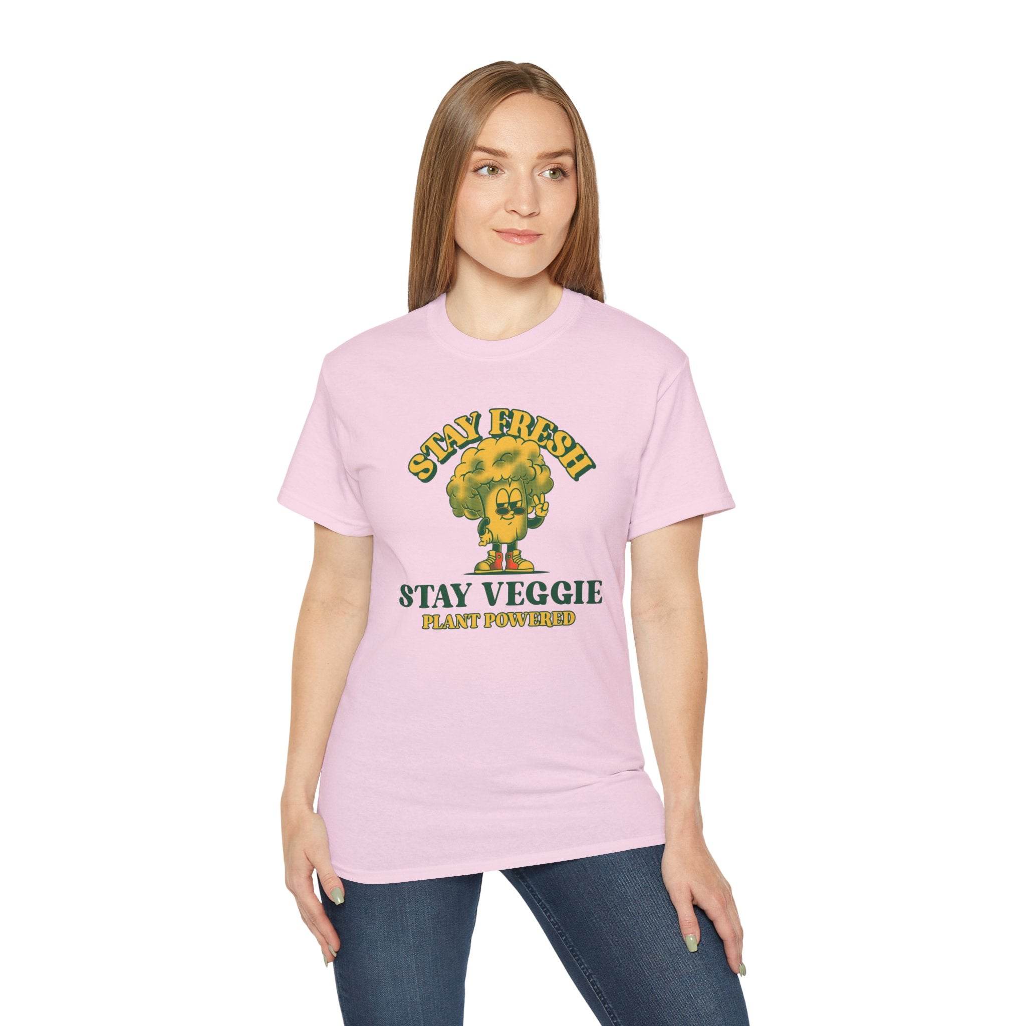 Stay Veggie Unisex Ultra Cotton Tee - Esmeralda Ecostore