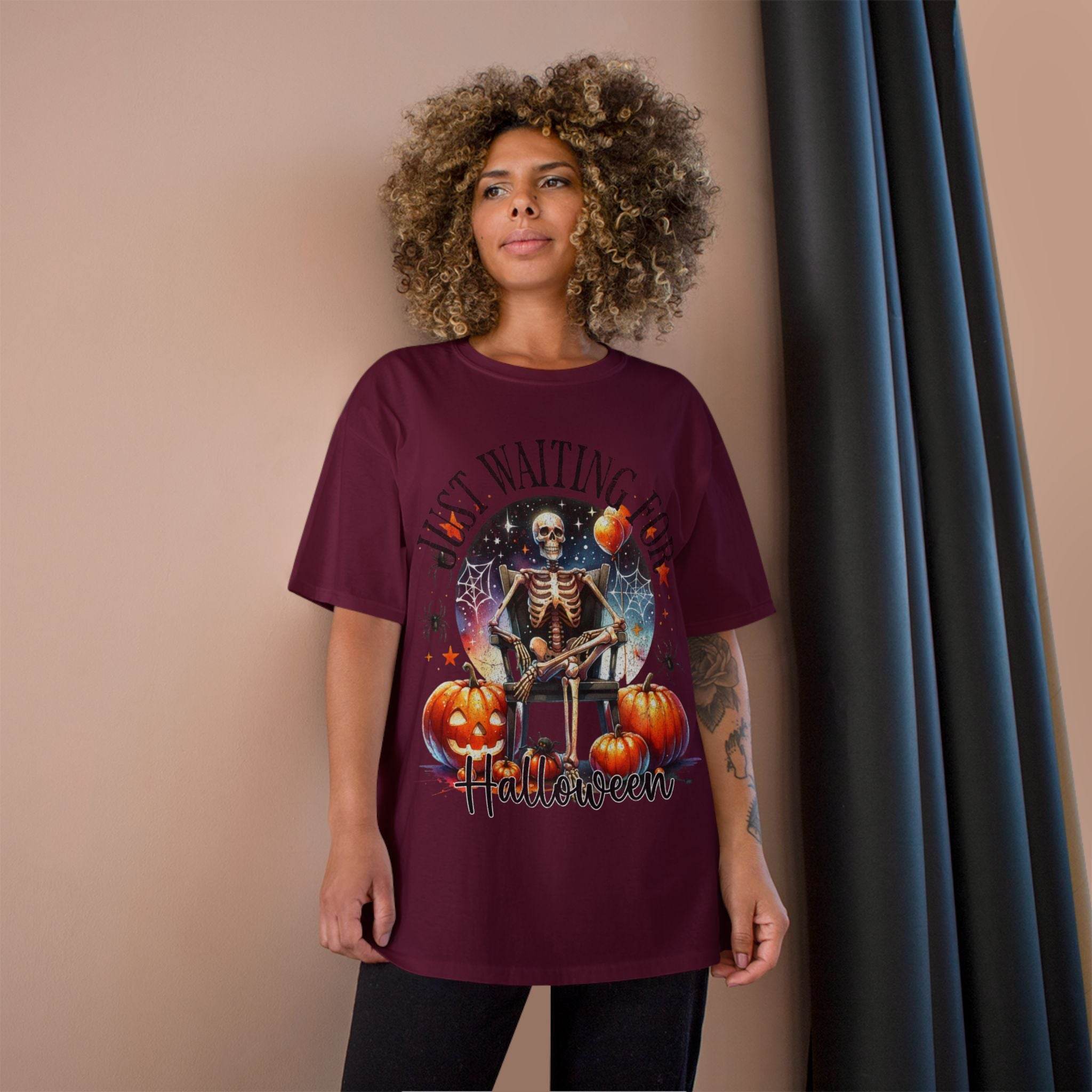 Just Waiting for Halloween Champion T-Shirt - Esmeralda Ecostore