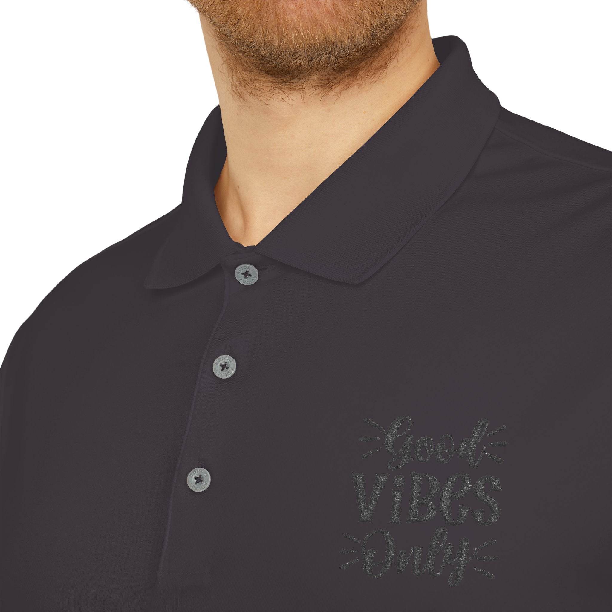 Good Vibes Only Adidas Unisex Performance Polo - Esmeralda Ecostore