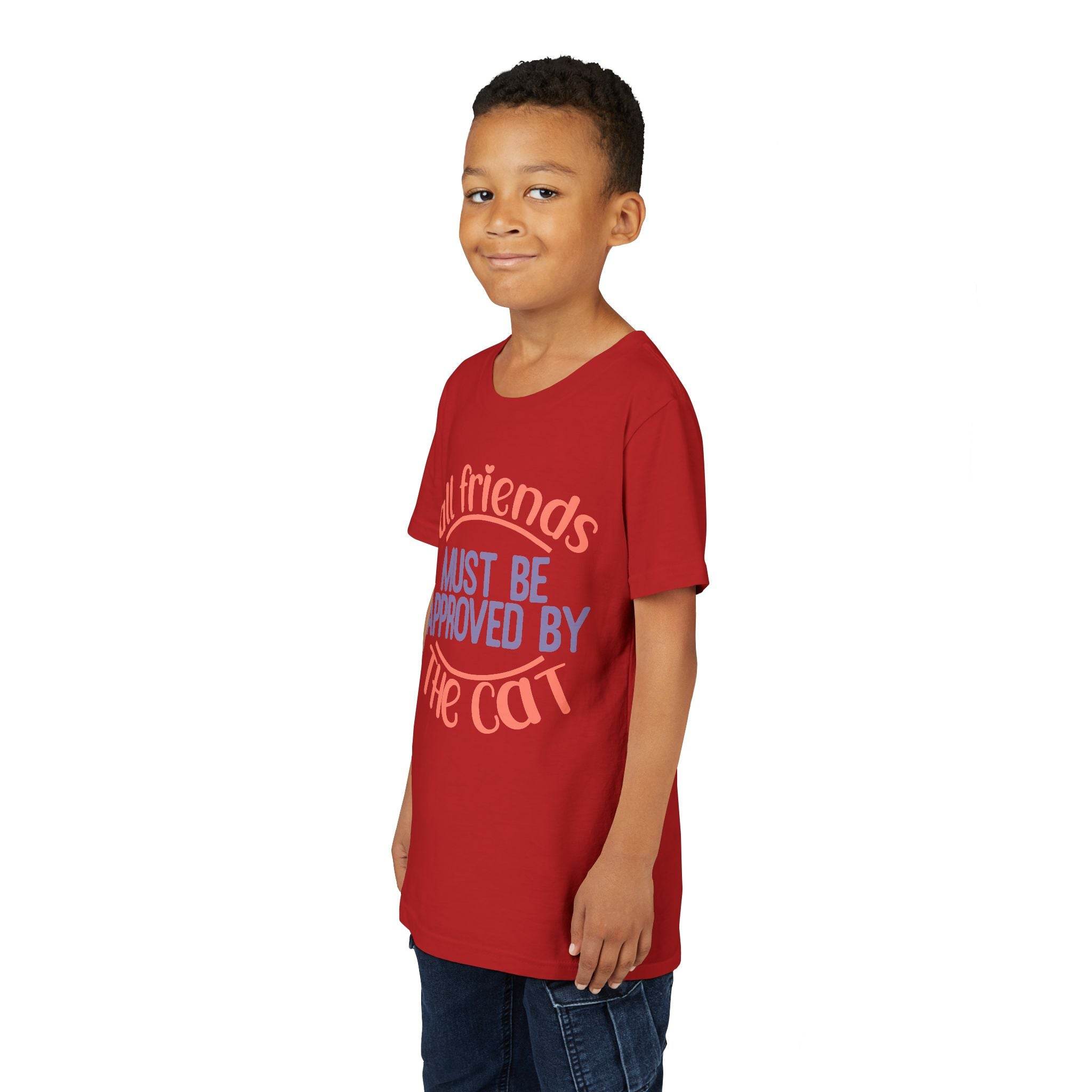 All Friends must be Approved by the Cat Youth Short Sleeve Tee - Esmeralda Ecostore