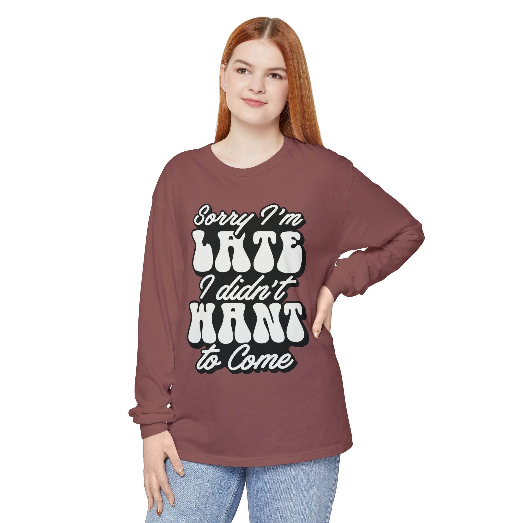 Sarcastic Unisex Garment-Dyed Long Sleeve T-Shirt - Esmeralda Ecostore
