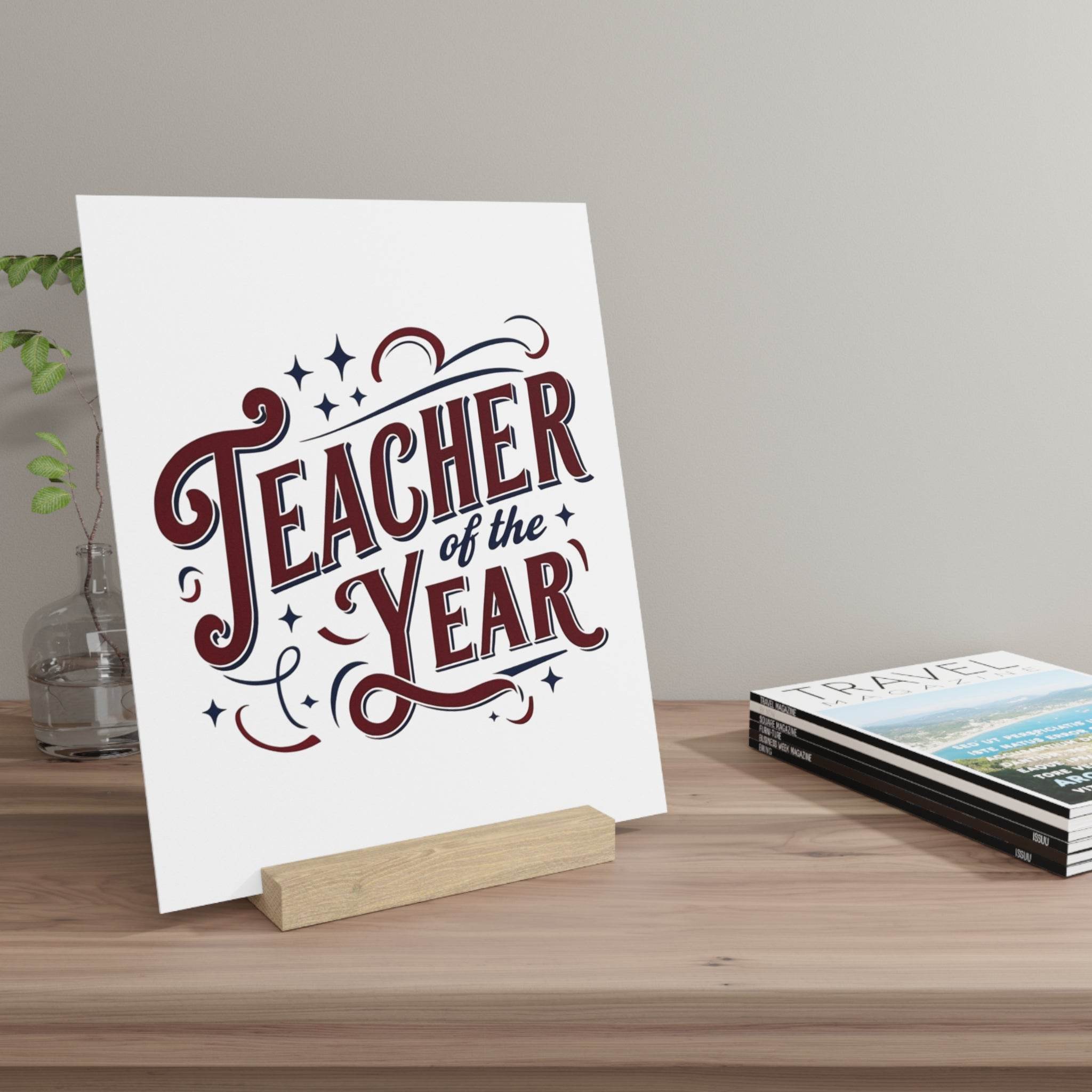 Teacher of the Year Gallery Board with Stand