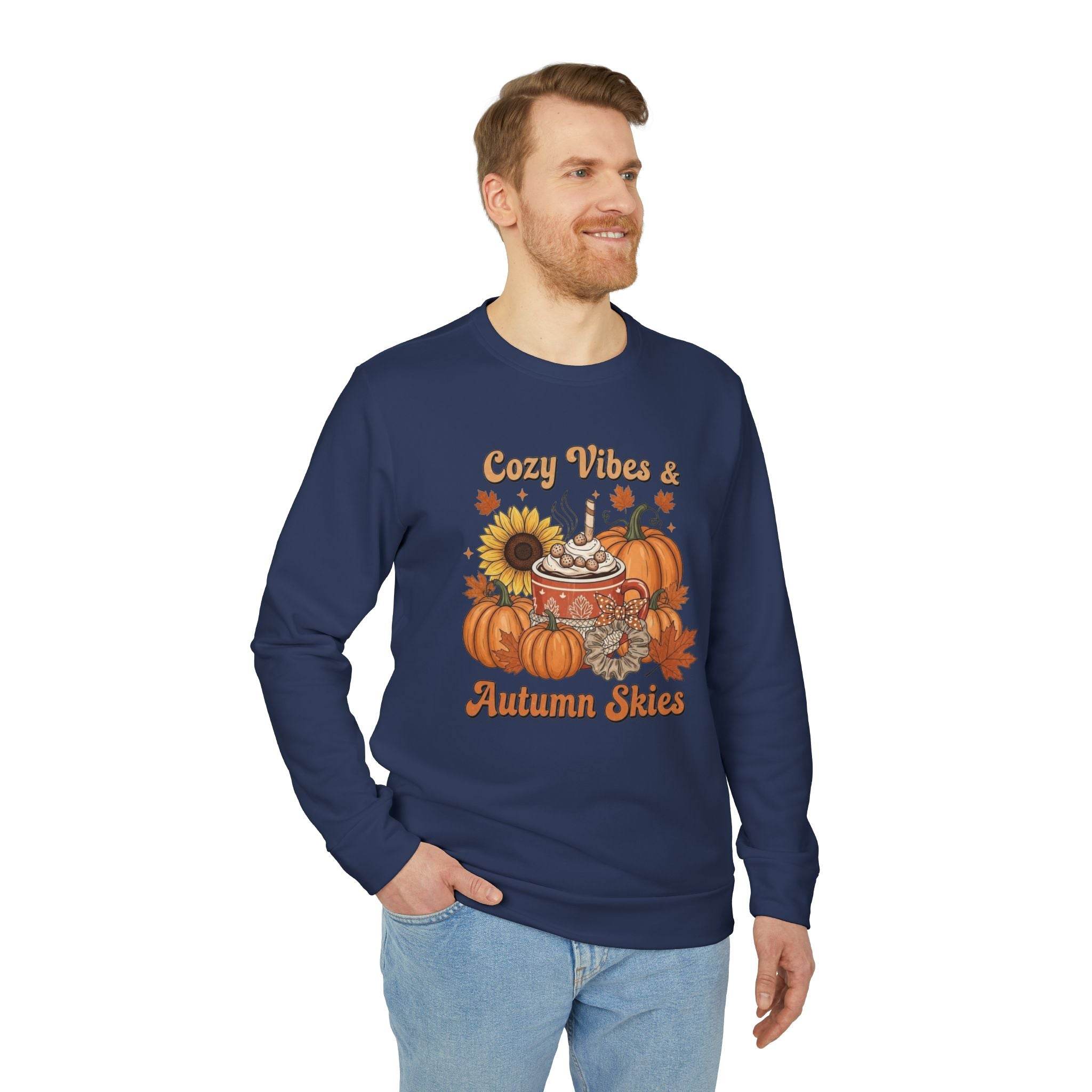Cozy Autumn Adidas Unisex Fleece Crewneck Sweatshirt