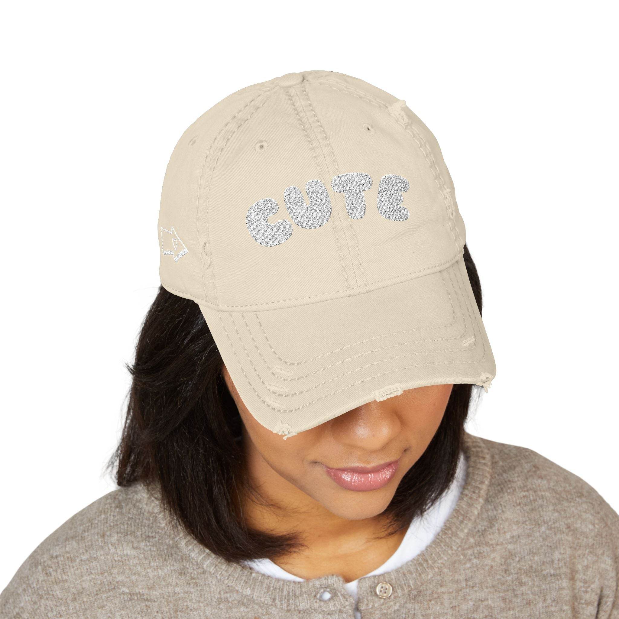 Cute Distressed Dad Hat (Embroidery) - Esmeralda Ecostore