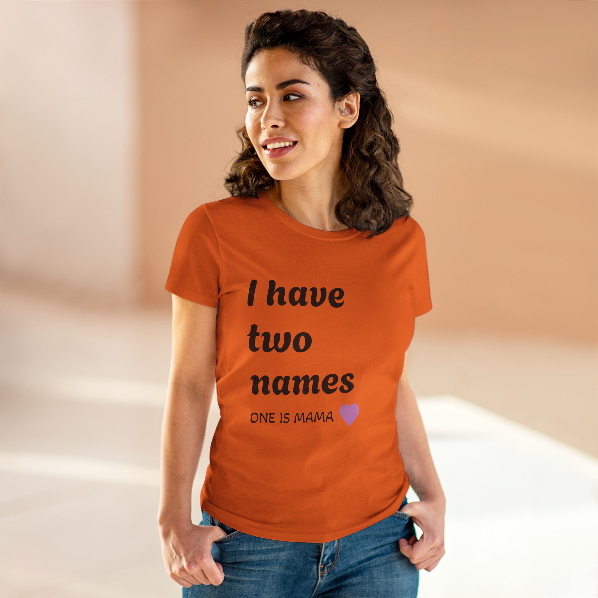 Mama's Names Eco-Friendly Women's Midweight Cotton Tee