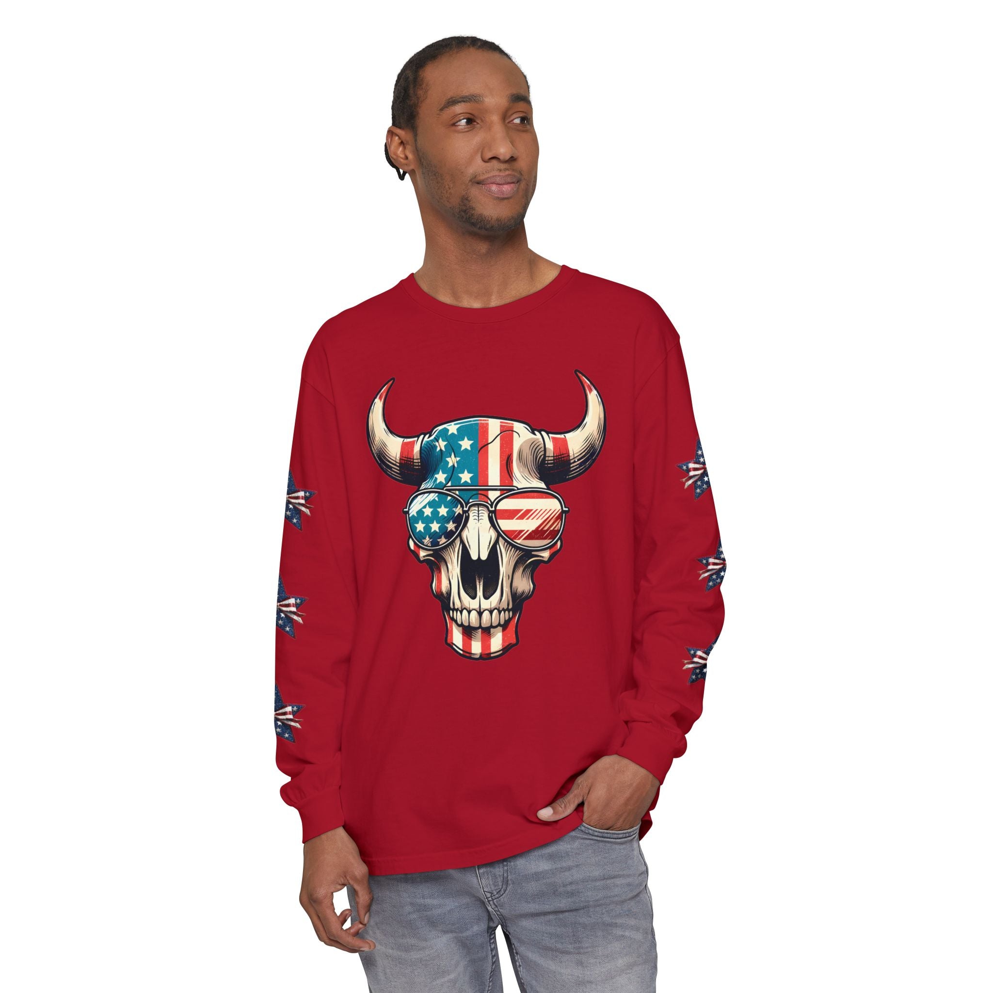Liberty Horns Unisex Garment-Dyed Long Sleeve T-Shirt