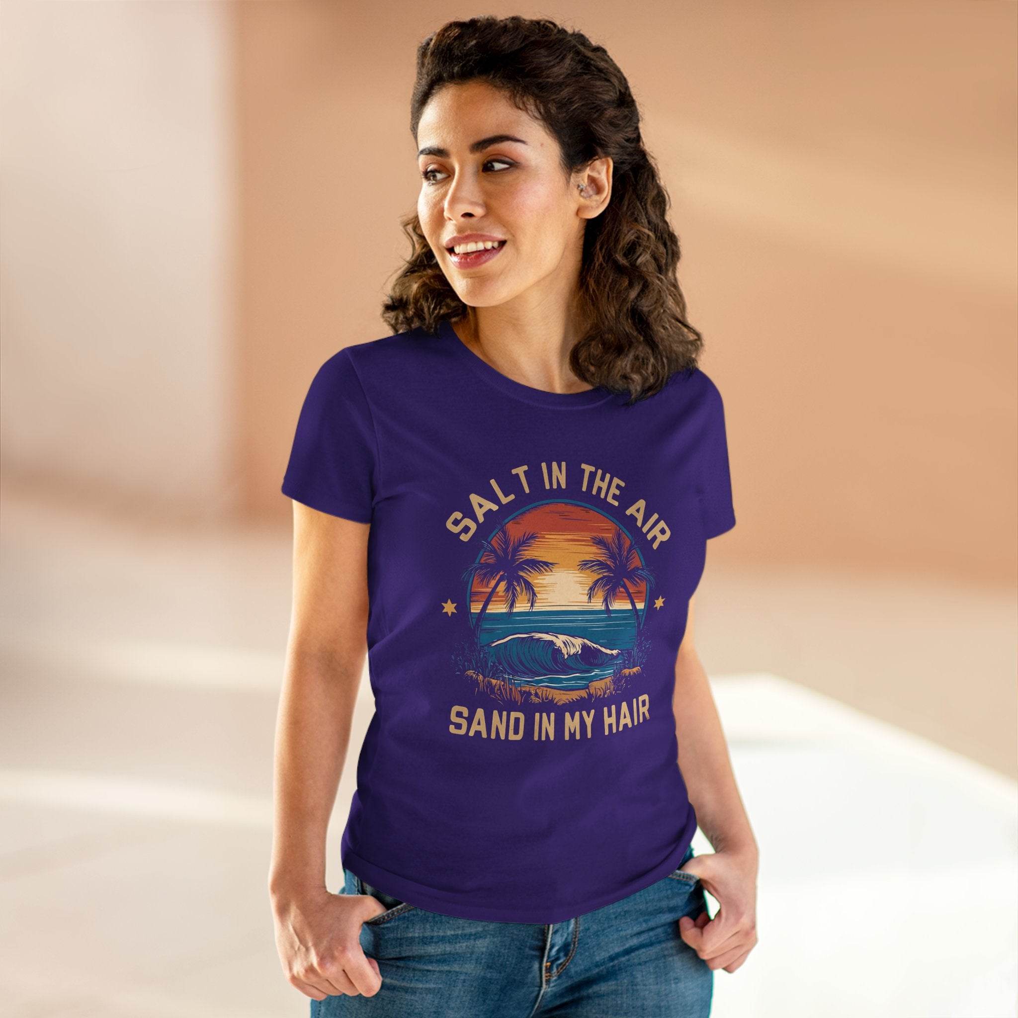 Salt & Sand Women's Midweight Cotton Tee - T-shirts - Esmeralda Ecostore