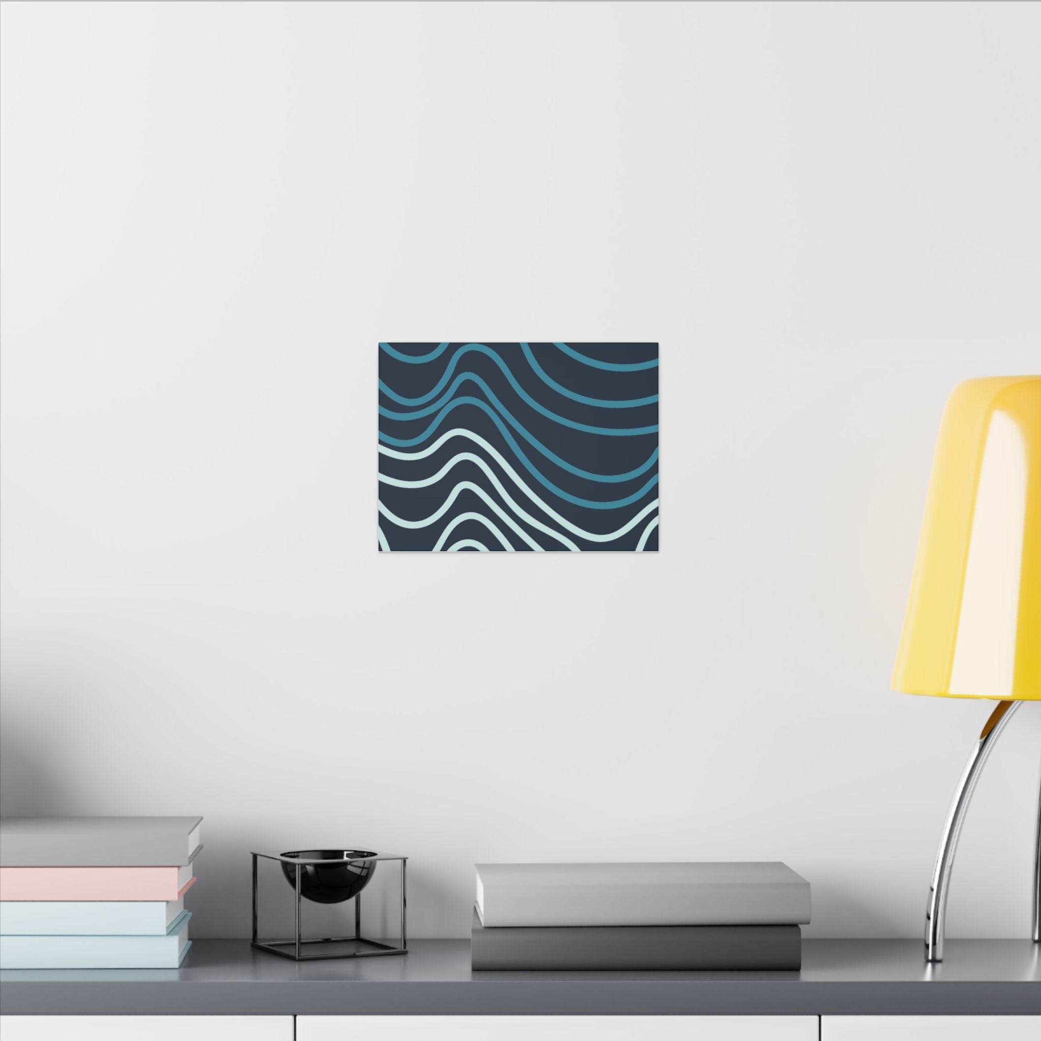 Wiggle Waves Matte Canvas Stretched Multi-Size - Esmeralda Ecostore