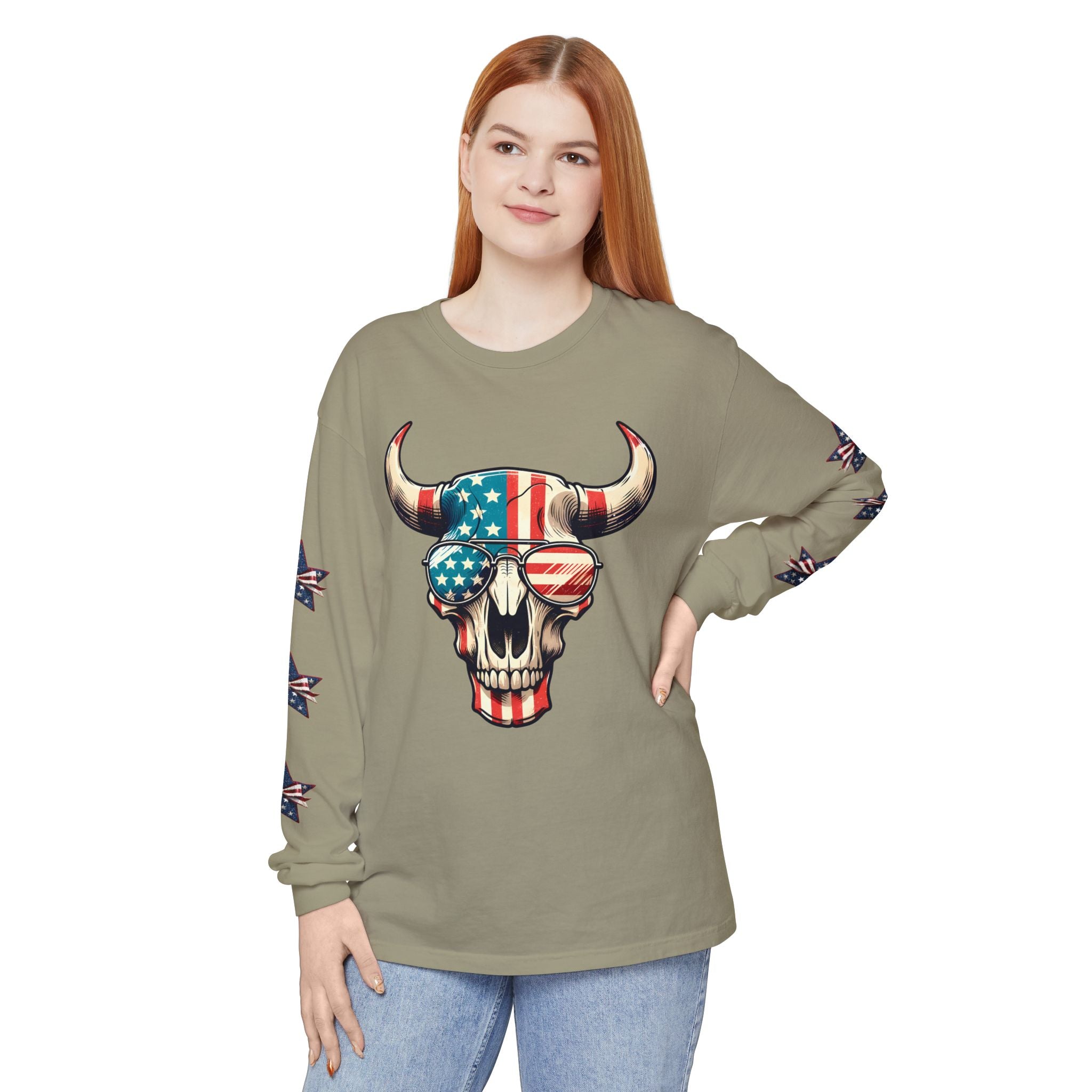Liberty Horns Unisex Garment-Dyed Long Sleeve T-Shirt