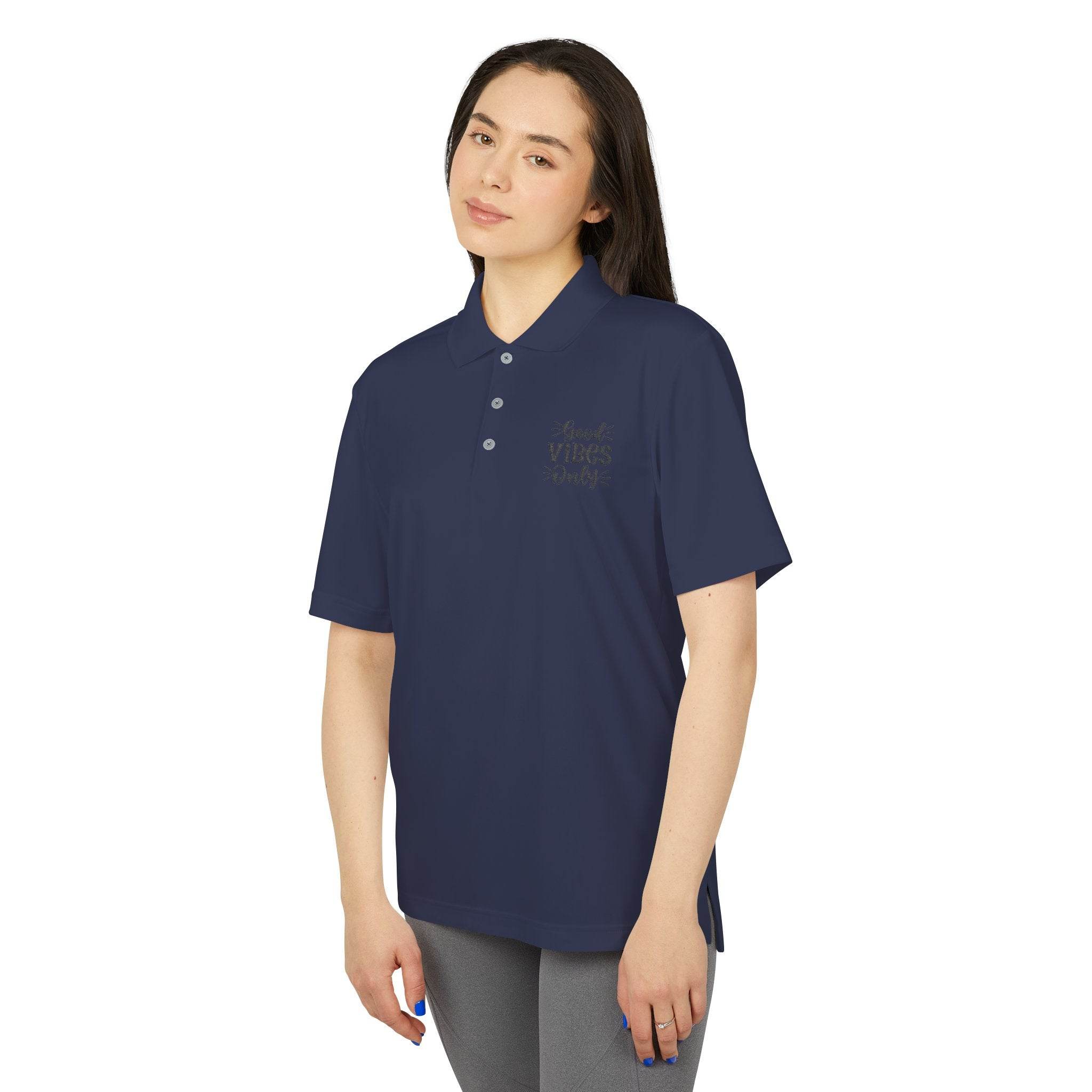 Good Vibes Only Adidas Unisex Performance Polo - Esmeralda Ecostore