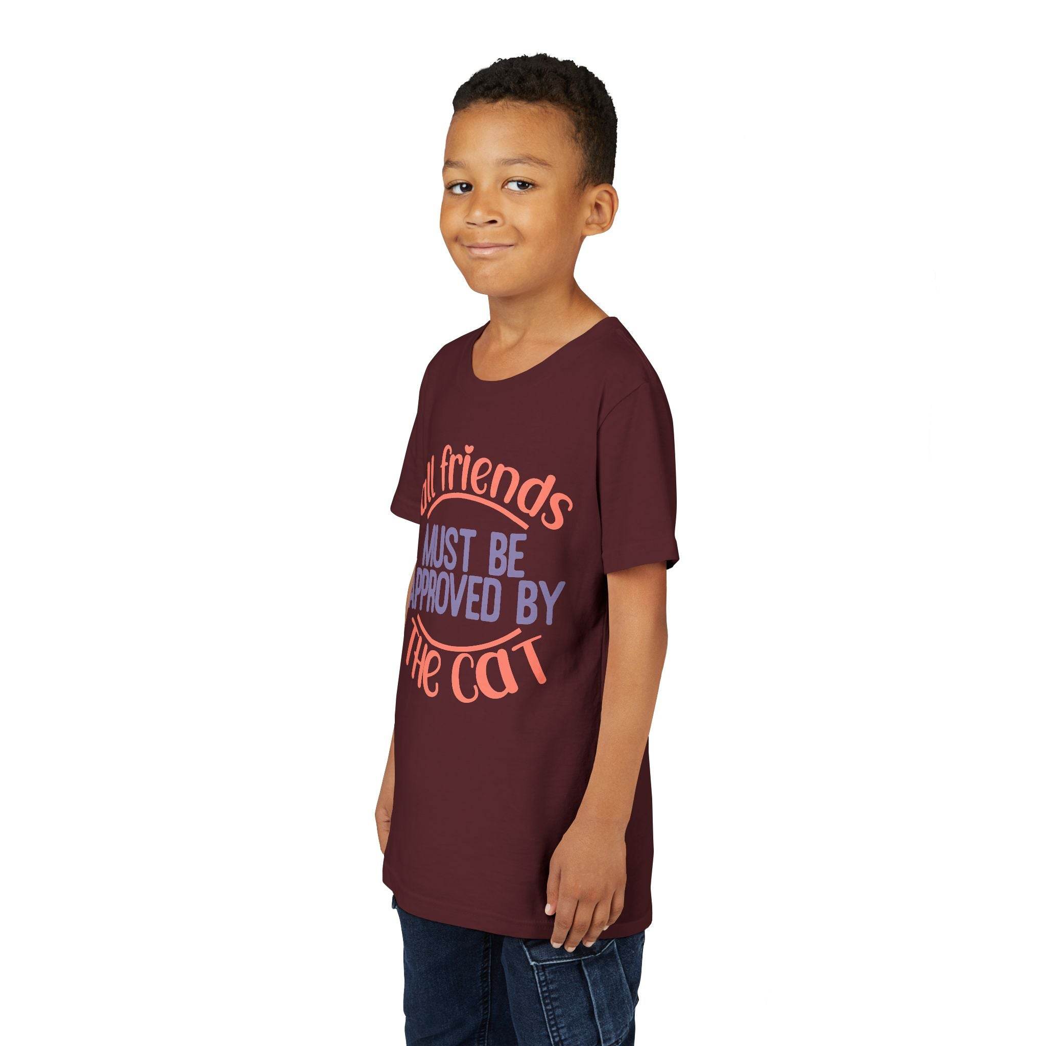 All Friends must be Approved by the Cat Youth Short Sleeve Tee - Esmeralda Ecostore