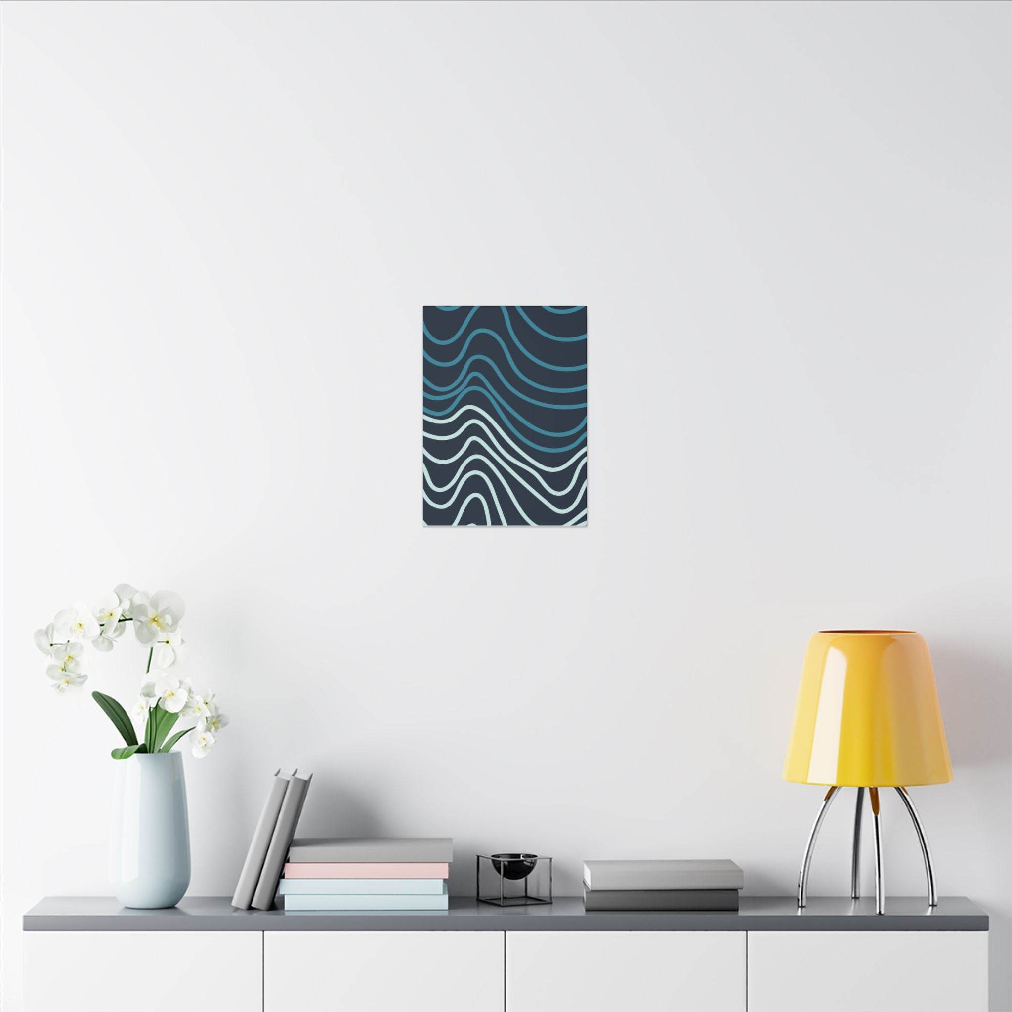 Wiggle Waves Matte Canvas Stretched Multi-Size - Esmeralda Ecostore