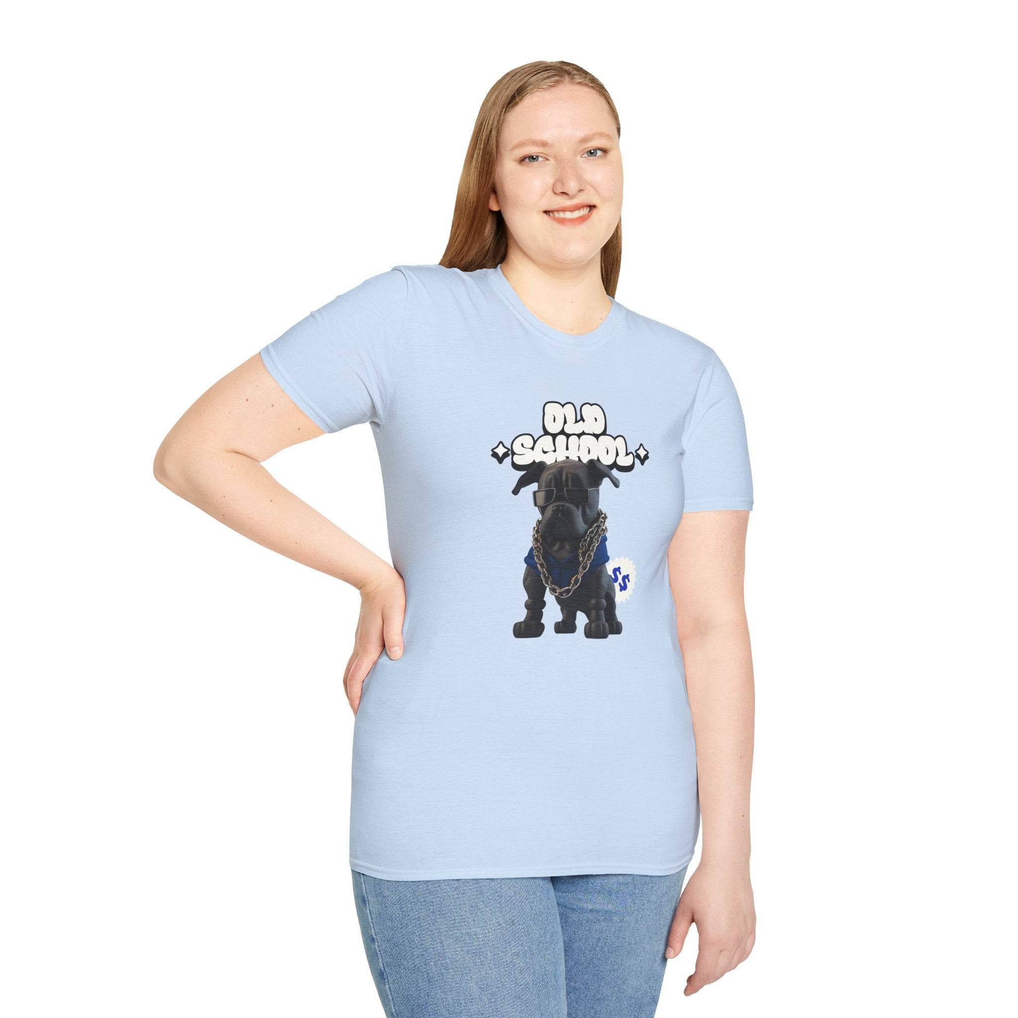 Old School Dog Unisex Softstyle T-Shirt - Esmeralda Ecostore