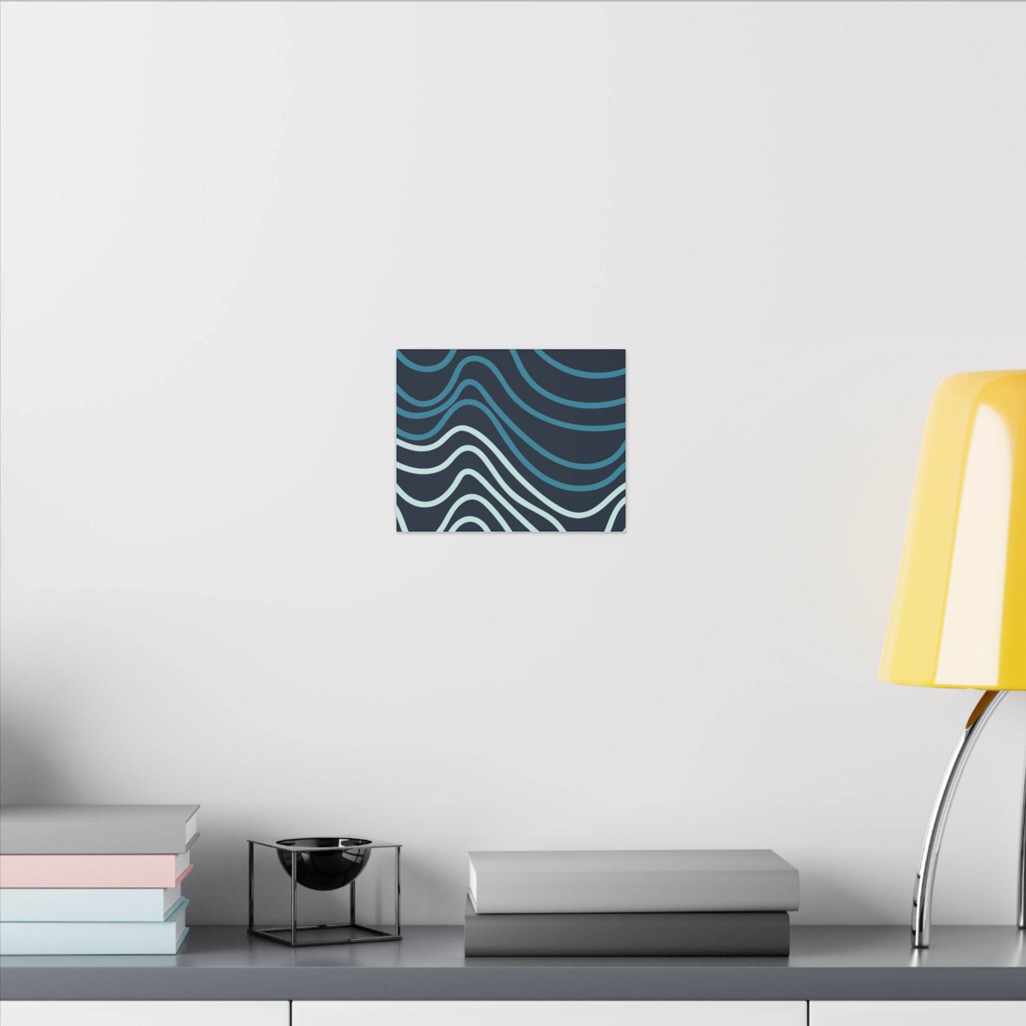 Wiggle Waves Matte Canvas Stretched Multi-Size - Esmeralda Ecostore