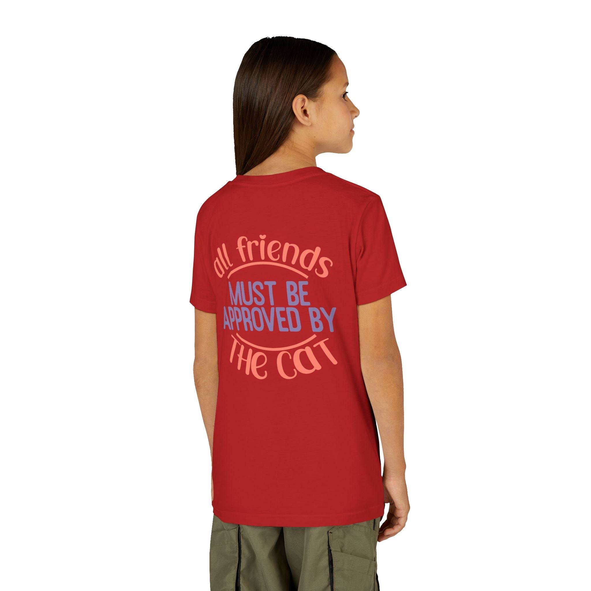 All Friends must be Approved by the Cat Youth Short Sleeve Tee - Esmeralda Ecostore