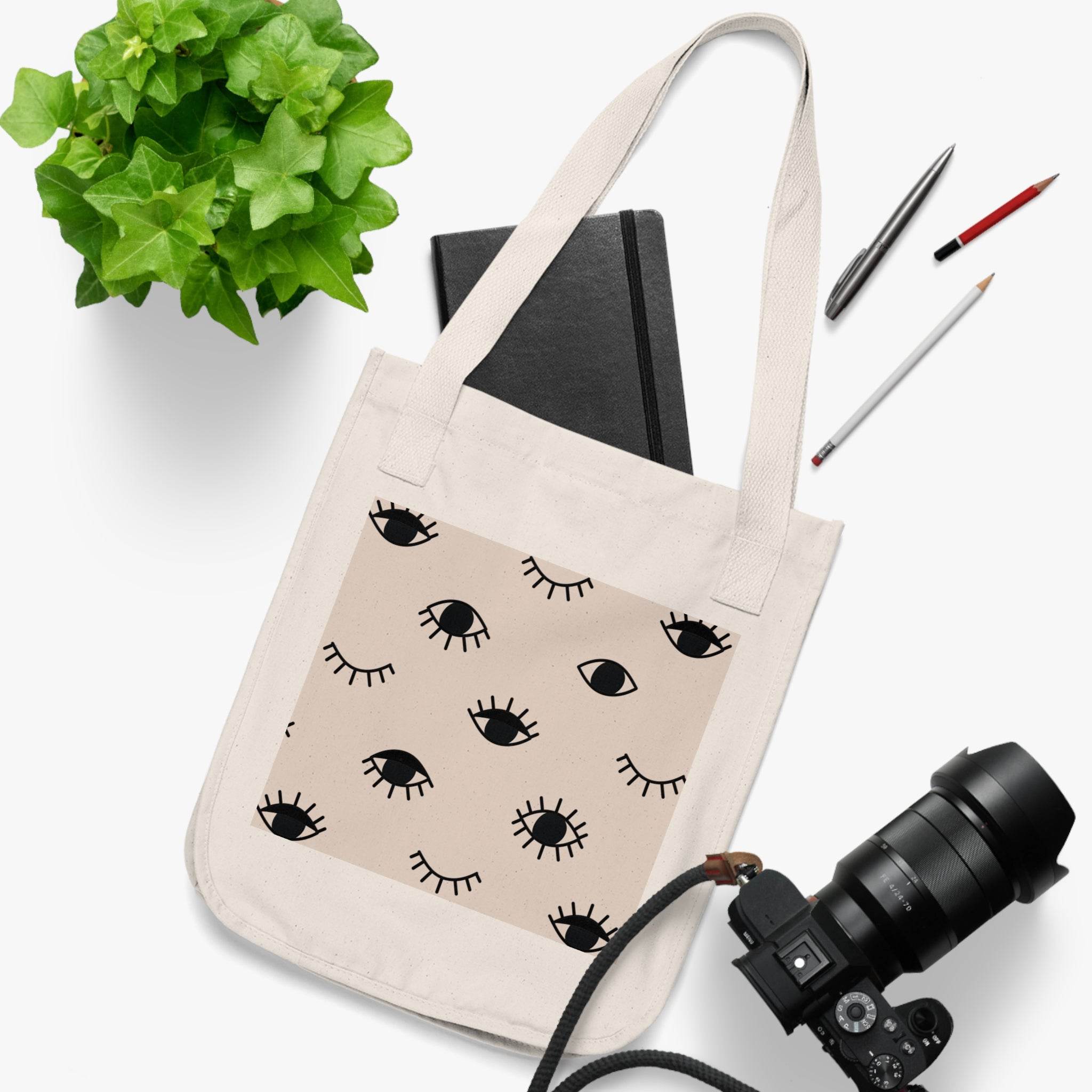 Eye See You Organic Canvas Tote Bag - Esmeralda Ecostore