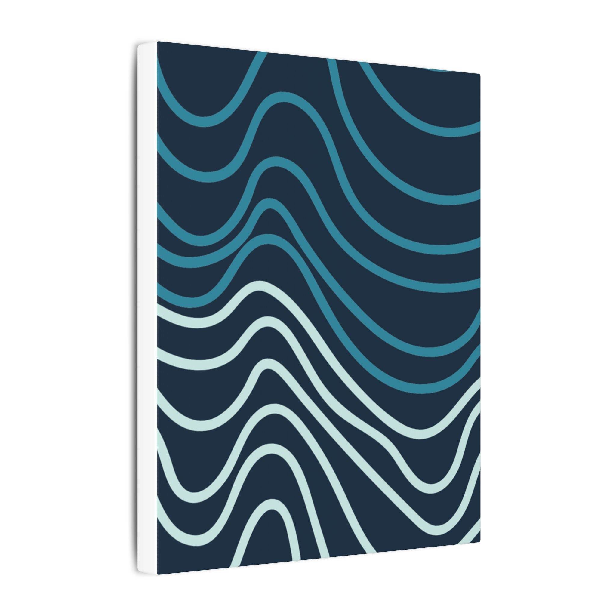 Wiggle Waves Matte Canvas Stretched Multi-Size - Esmeralda Ecostore