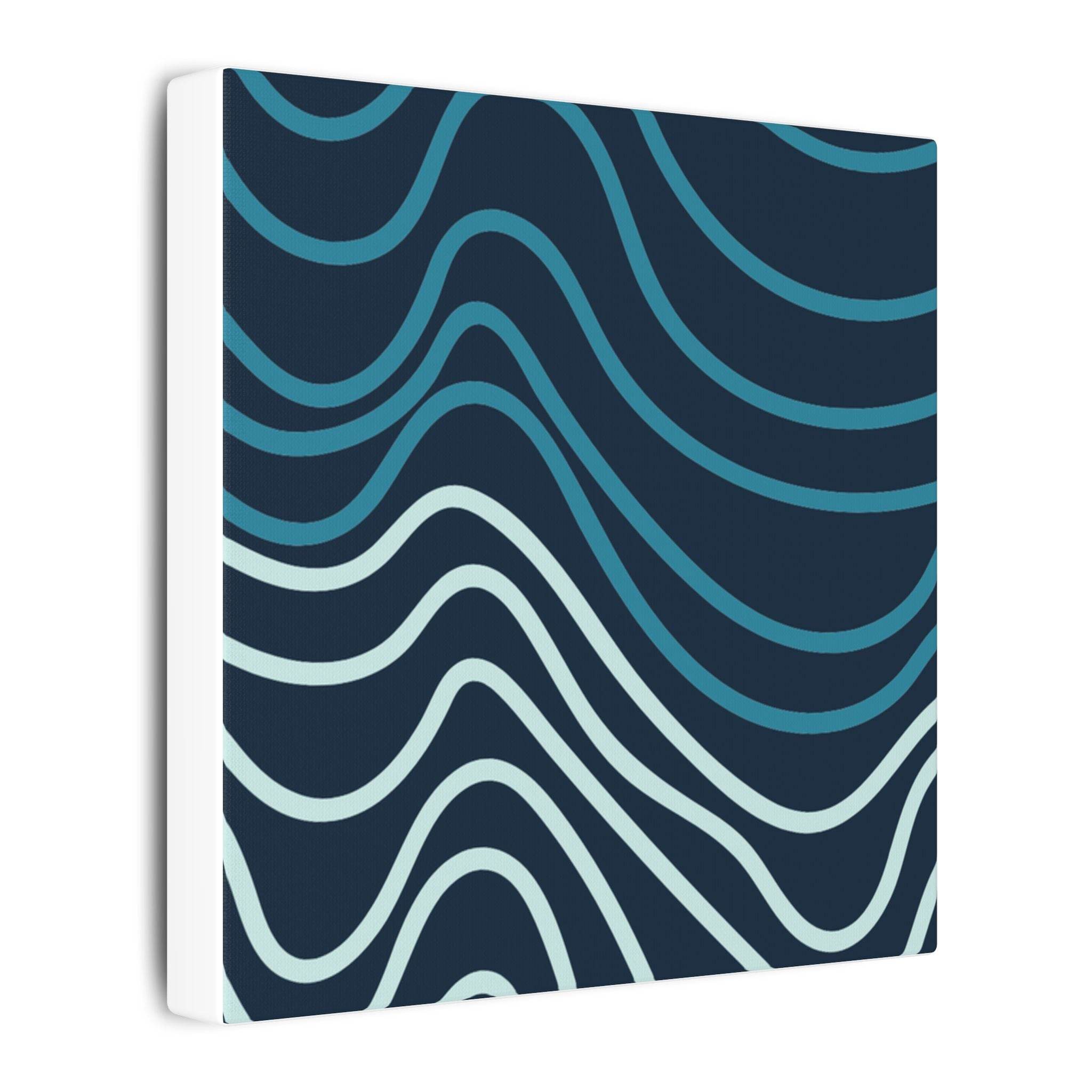 Wiggle Waves Matte Canvas Stretched Multi-Size - Esmeralda Ecostore