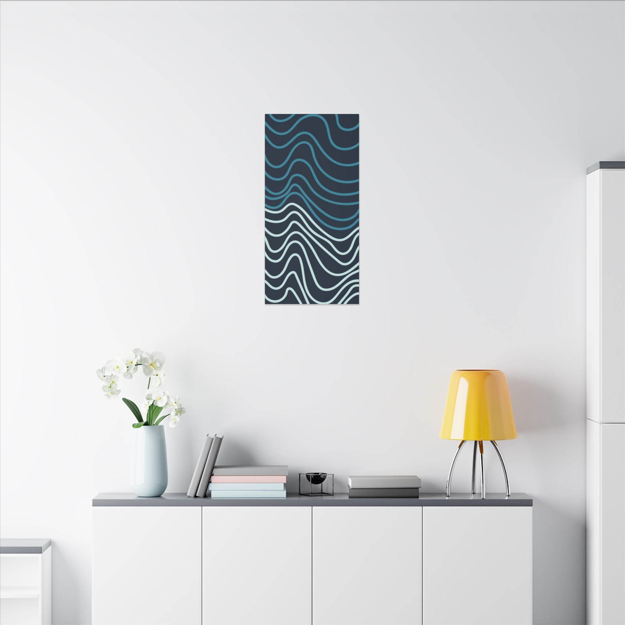 Wiggle Waves Matte Canvas Stretched Multi-Size - Esmeralda Ecostore