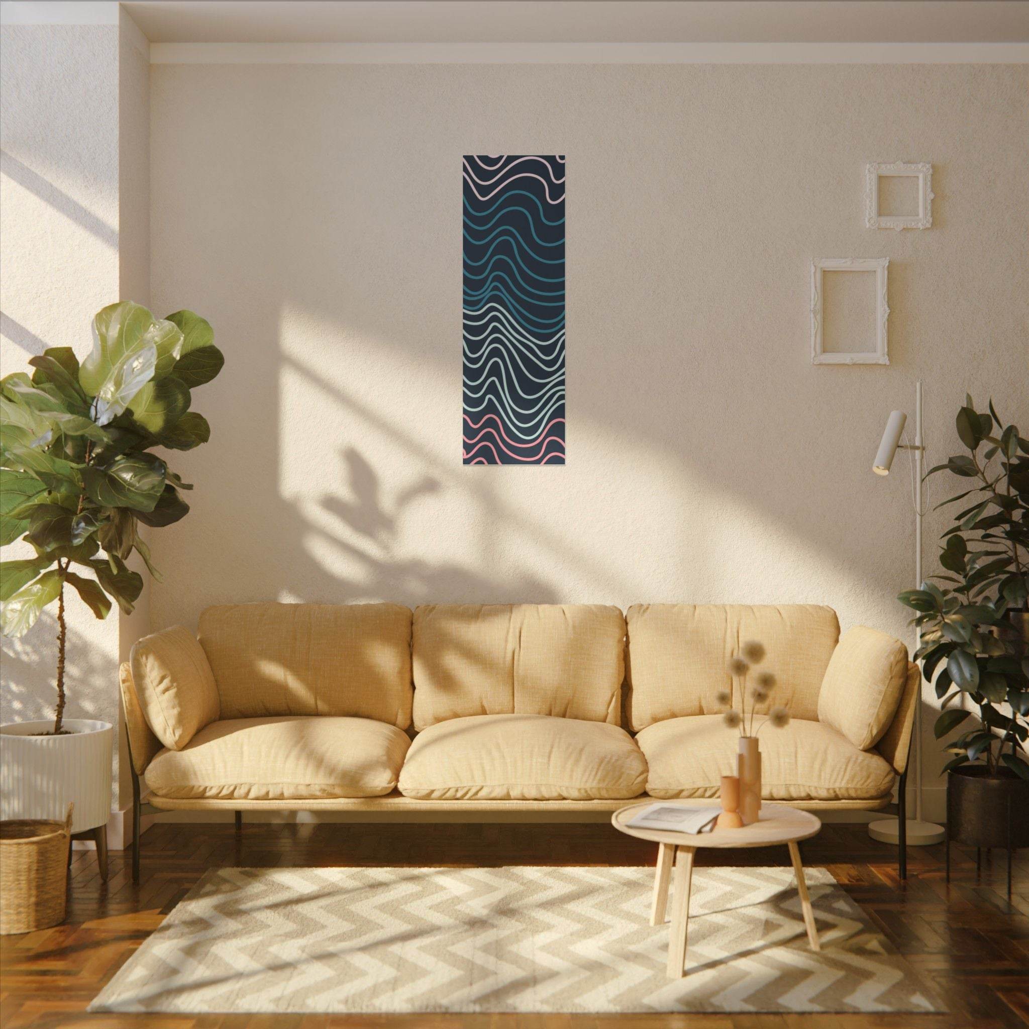 Wiggle Waves Matte Canvas Stretched Multi-Size - Esmeralda Ecostore