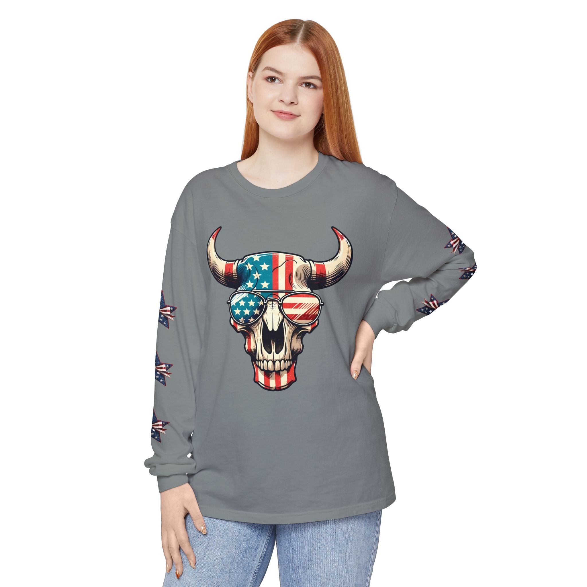 Liberty Horns Unisex Garment-Dyed Long Sleeve T-Shirt