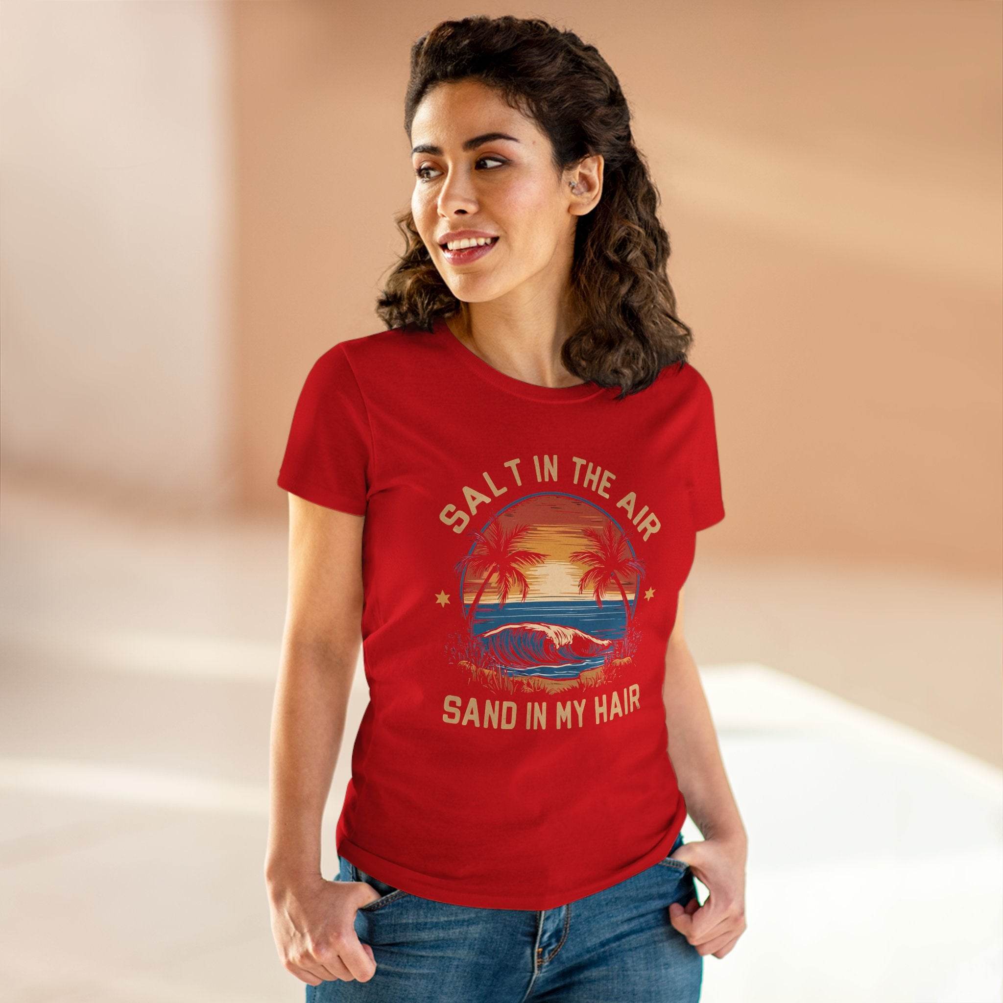 Salt & Sand Women's Midweight Cotton Tee - T-shirts - Esmeralda Ecostore