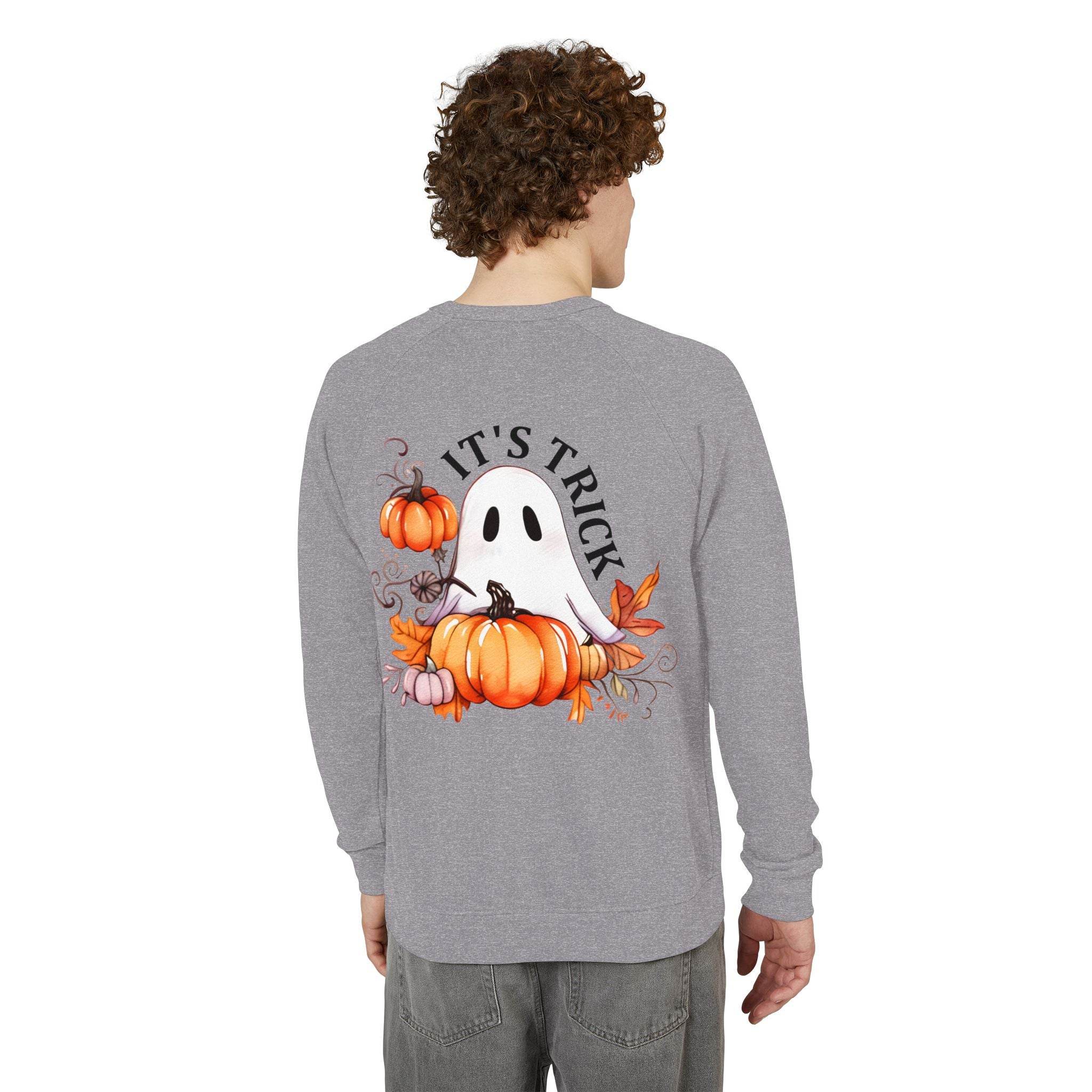 It's Trick Unisex French Terry Raglan Crewneck - Esmeralda Ecostore