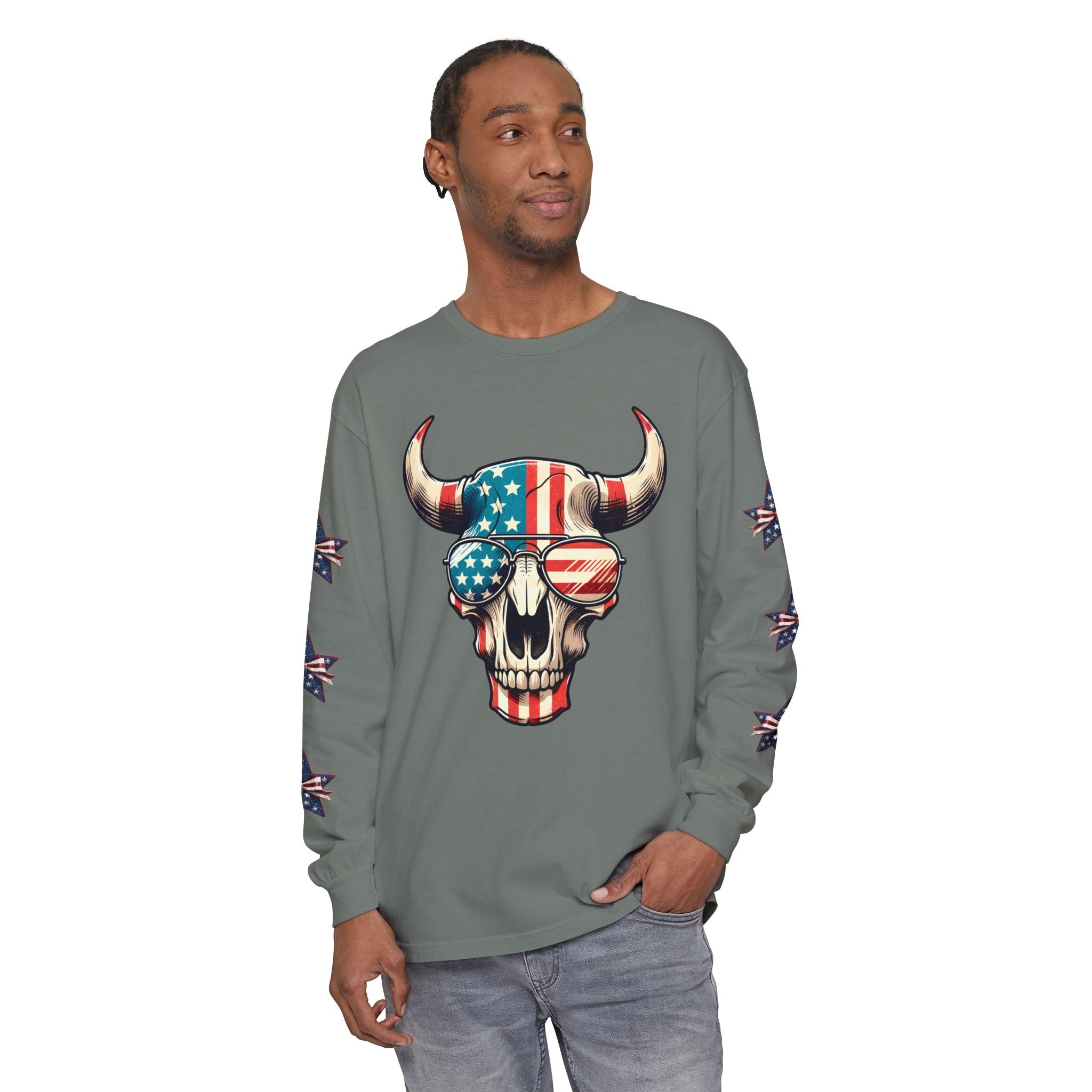 Liberty Horns Unisex Garment-Dyed Long Sleeve T-Shirt