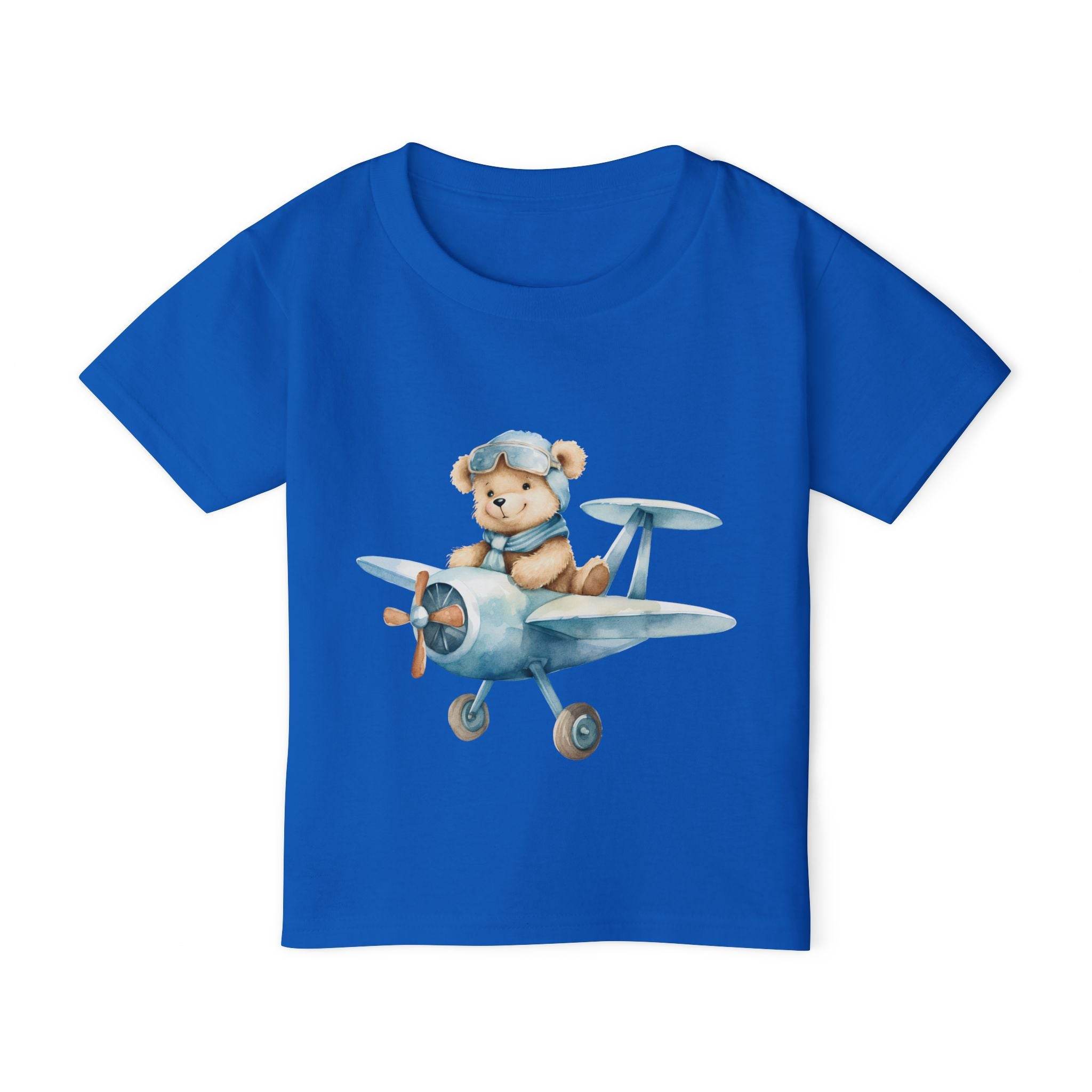 Aviator Bear Heavy Cotton™ Toddler T-shirt - Esmeralda Ecostore