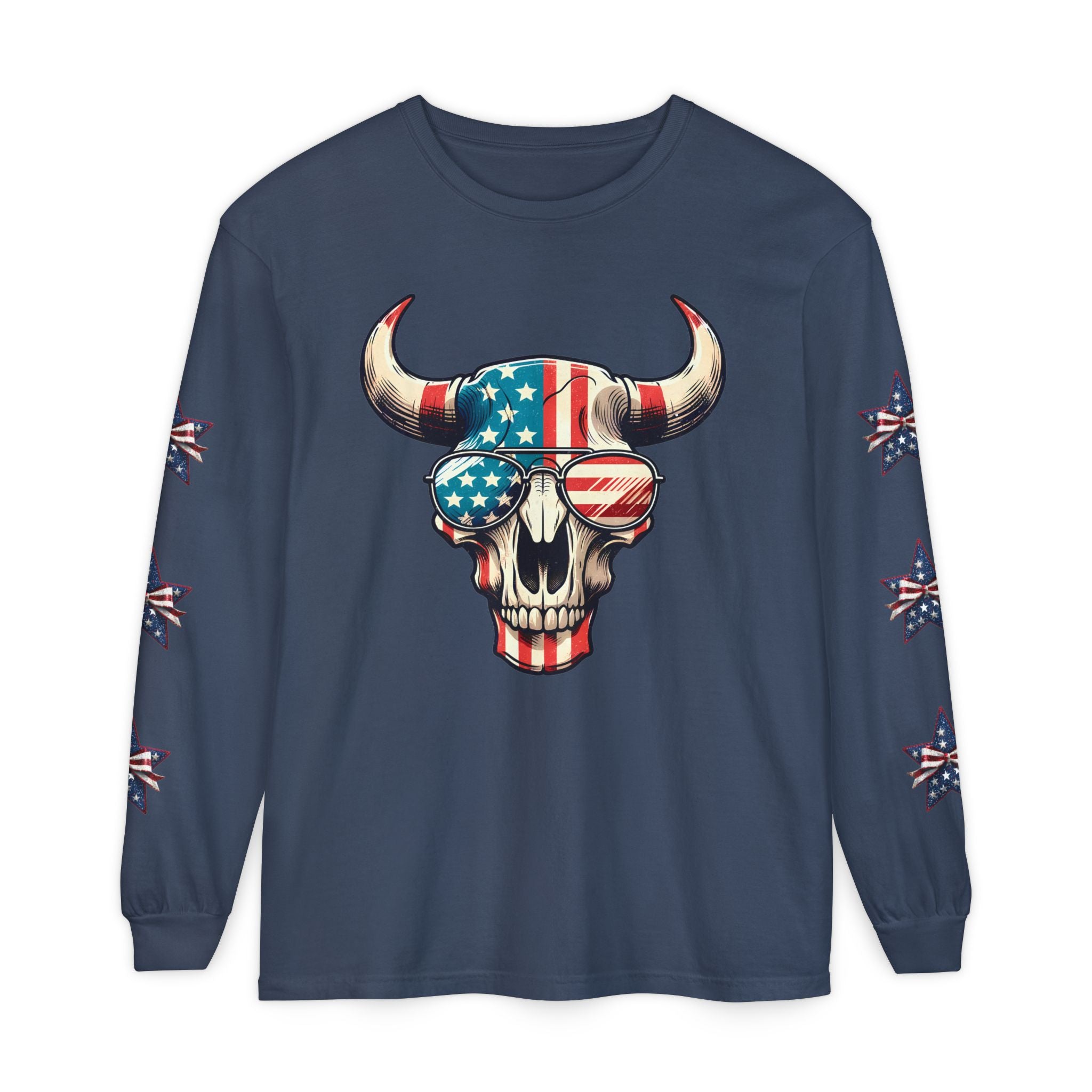 Liberty Horns Unisex Garment-Dyed Long Sleeve T-Shirt