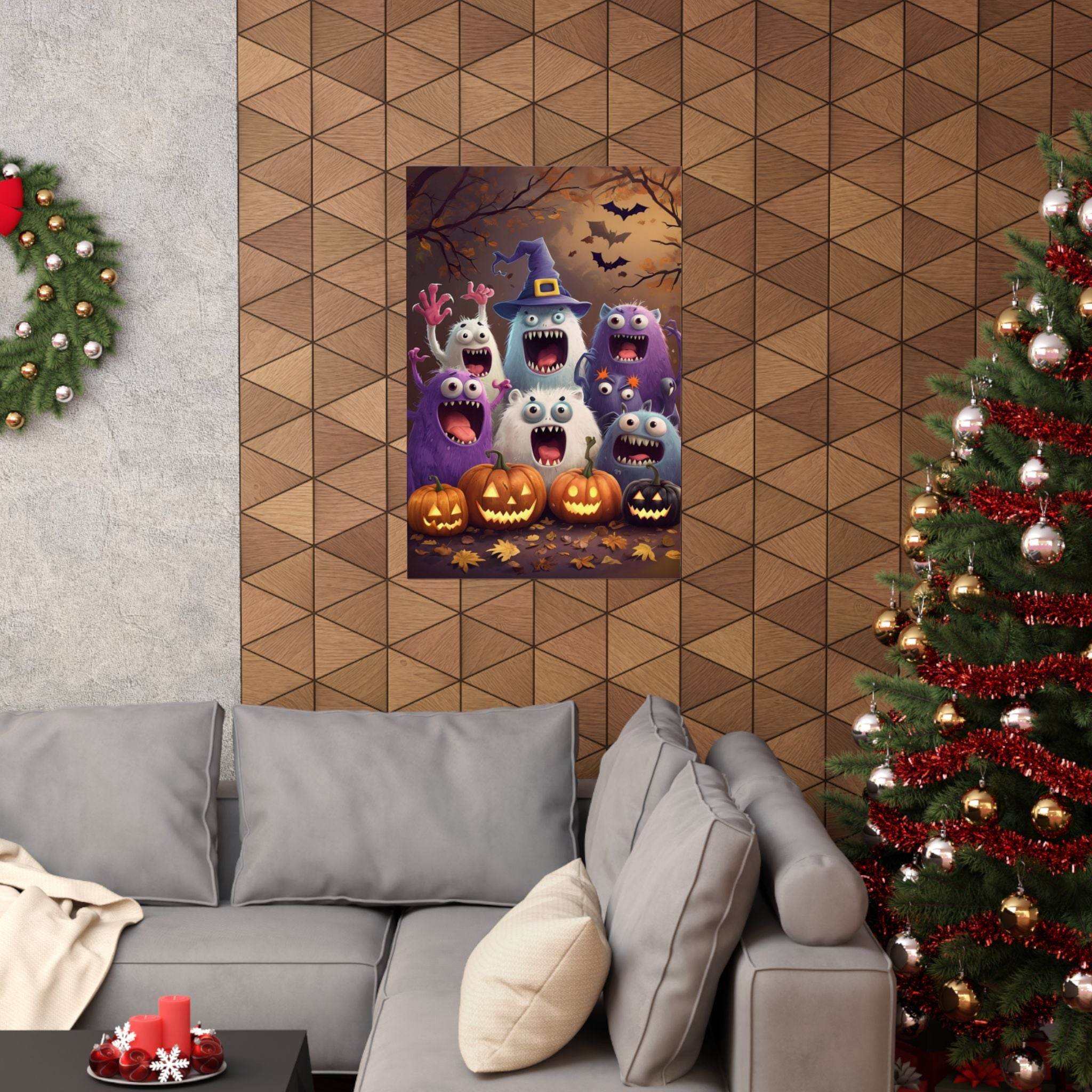 Halloween Monsters Matte Vertical Posters