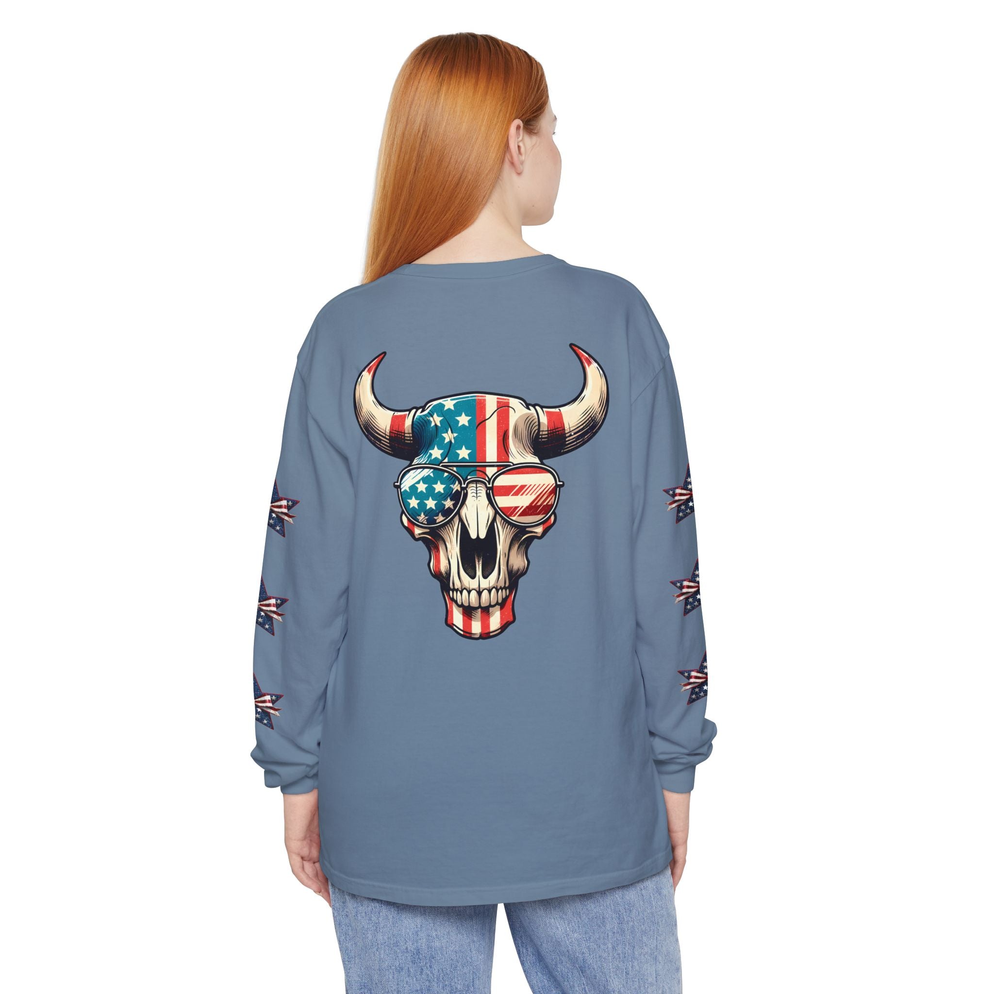 Liberty Horns Unisex Garment-Dyed Long Sleeve T-Shirt