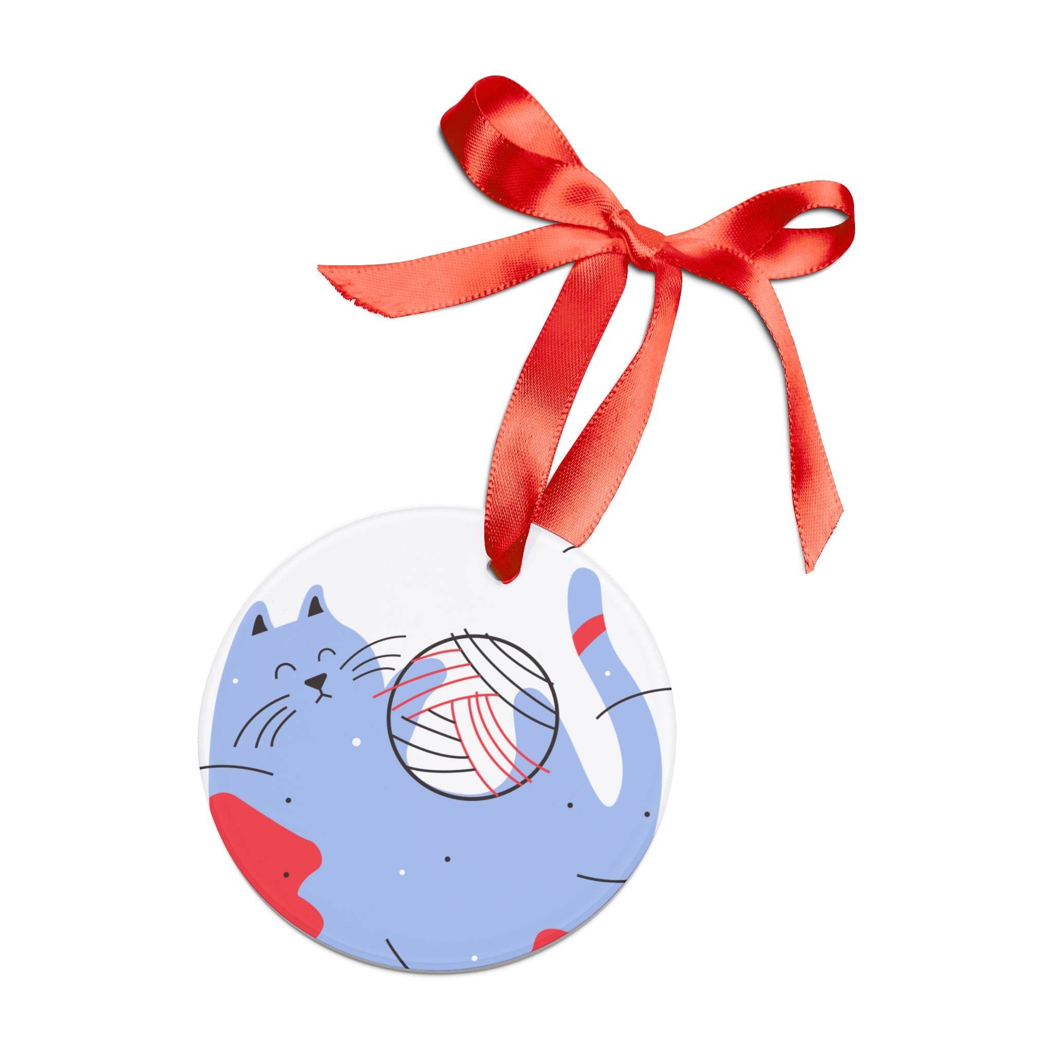Happy Cat Ornament with Ribbon - Esmeralda Ecostore