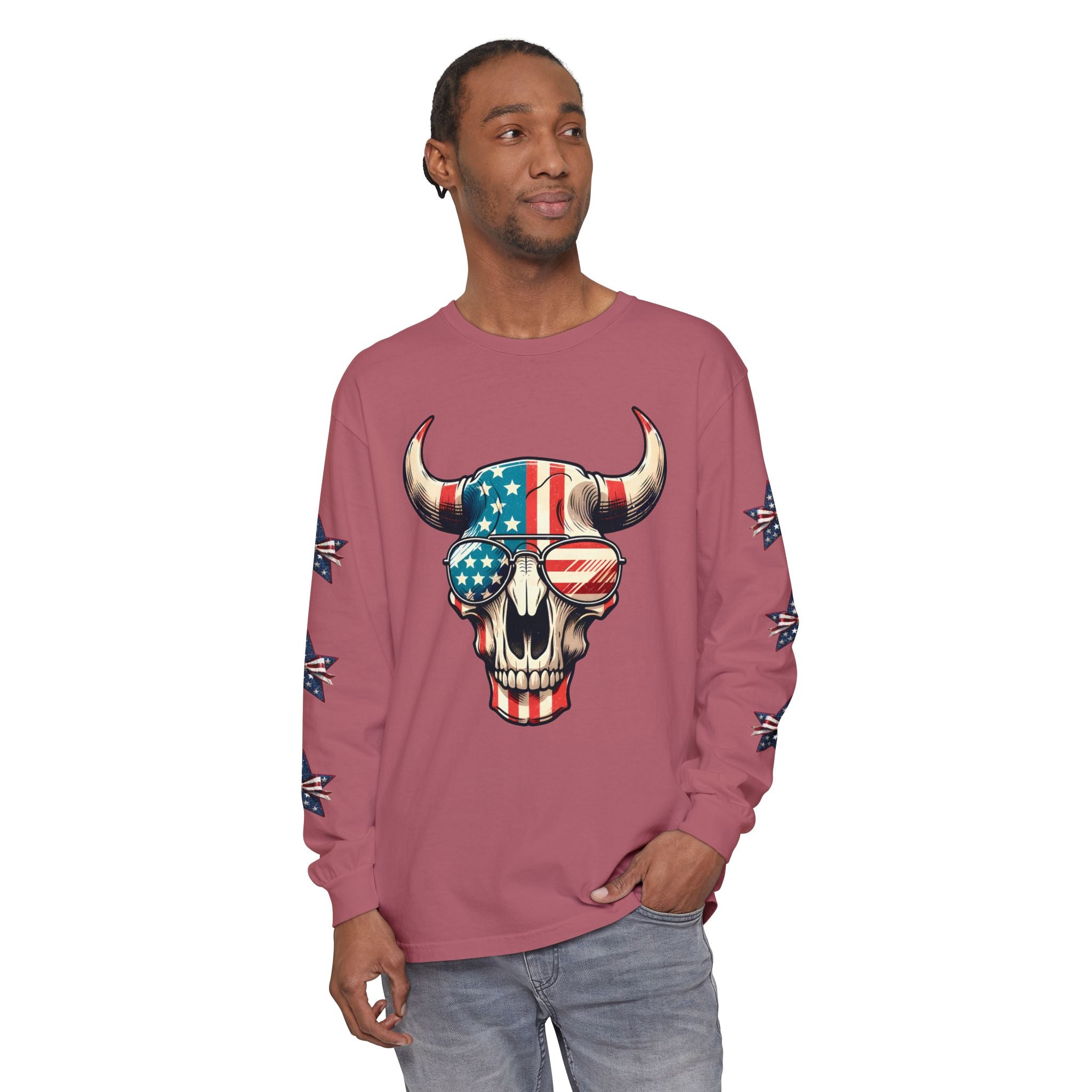 Liberty Horns Unisex Garment-Dyed Long Sleeve T-Shirt