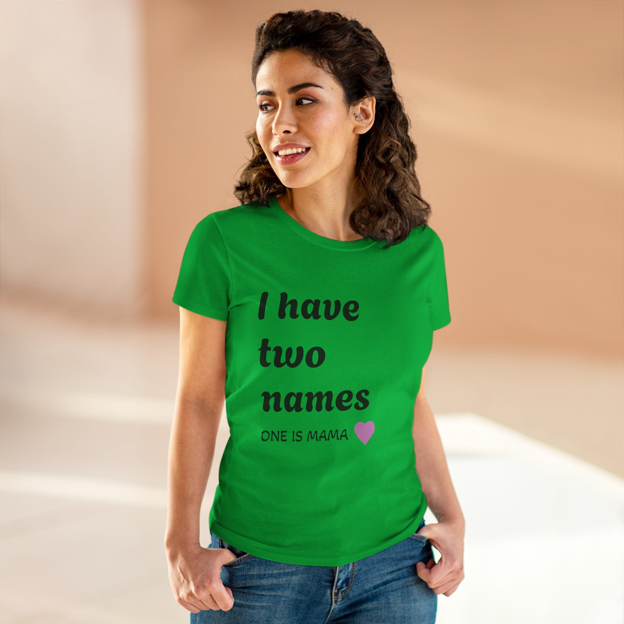 Mama's Names Eco-Friendly Women's Midweight Cotton Tee