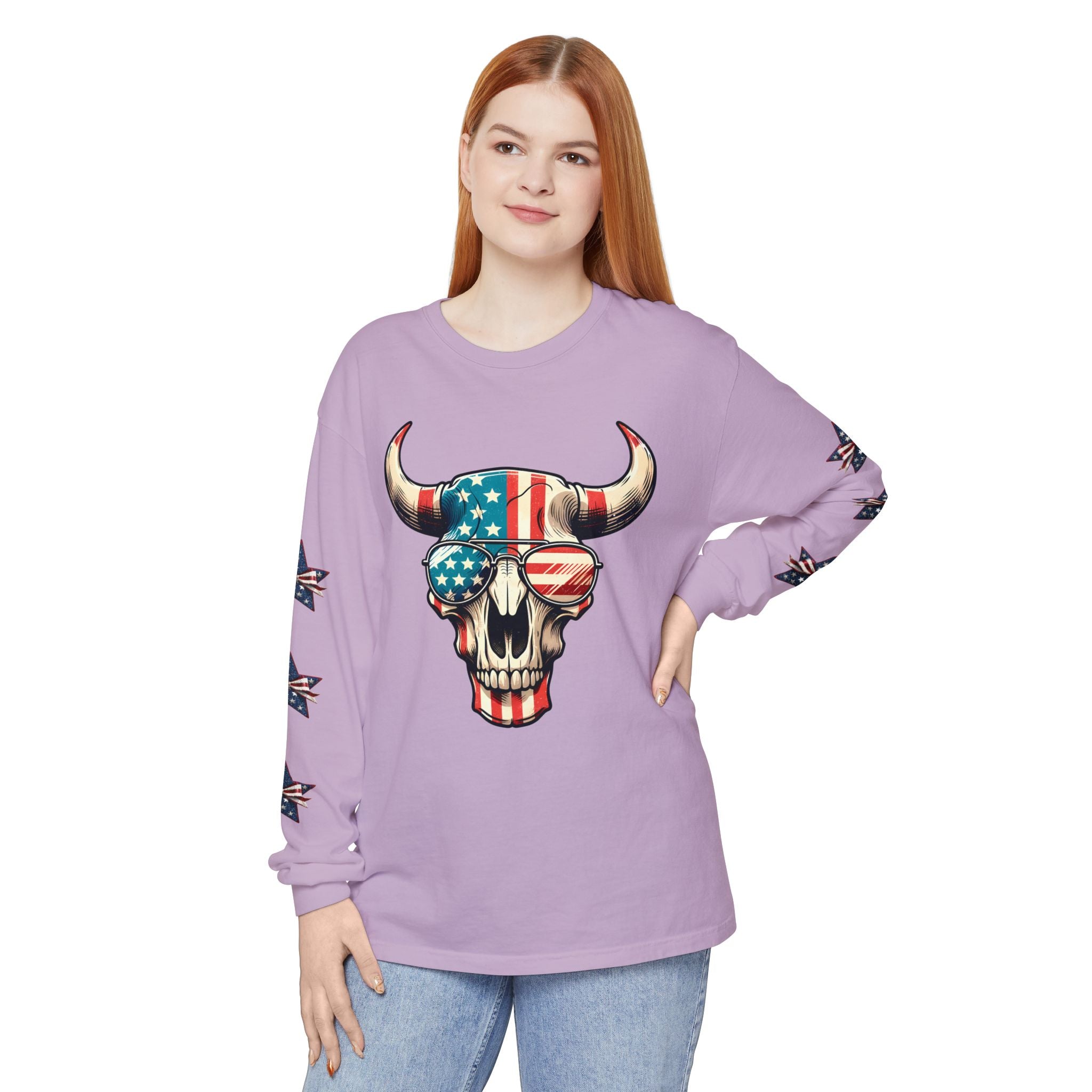 Liberty Horns Unisex Garment-Dyed Long Sleeve T-Shirt