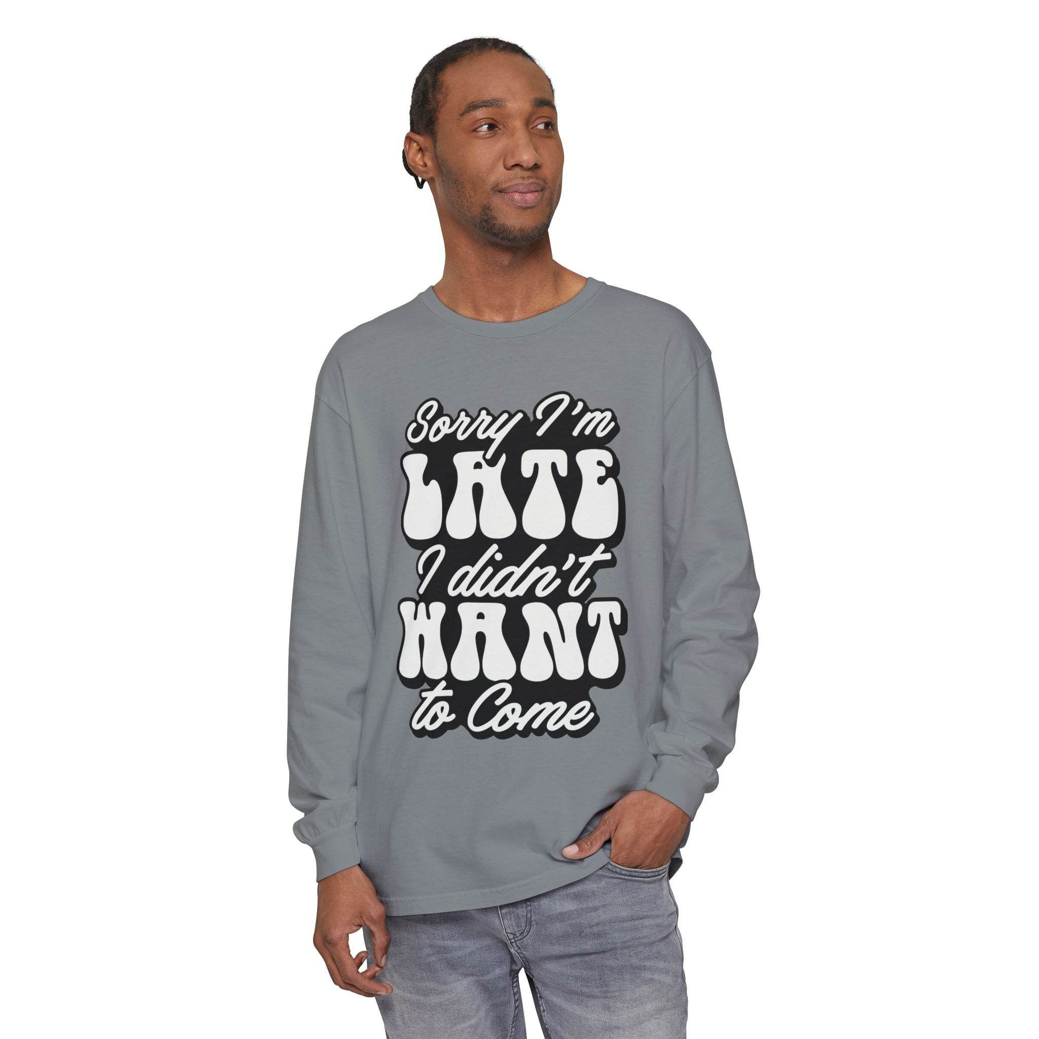 Sarcastic Unisex Garment-Dyed Long Sleeve T-Shirt - Esmeralda Ecostore