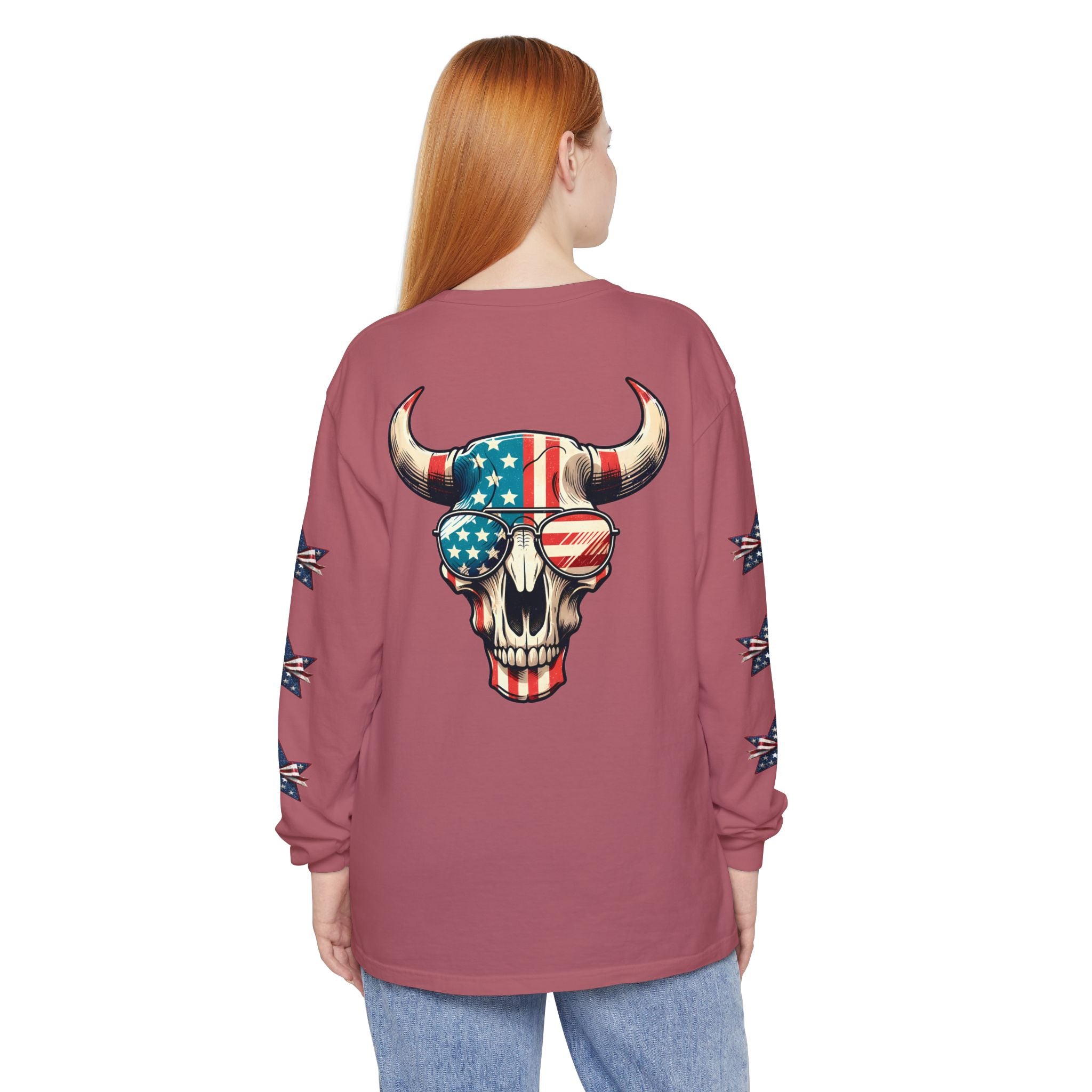 Liberty Horns Unisex Garment-Dyed Long Sleeve T-Shirt