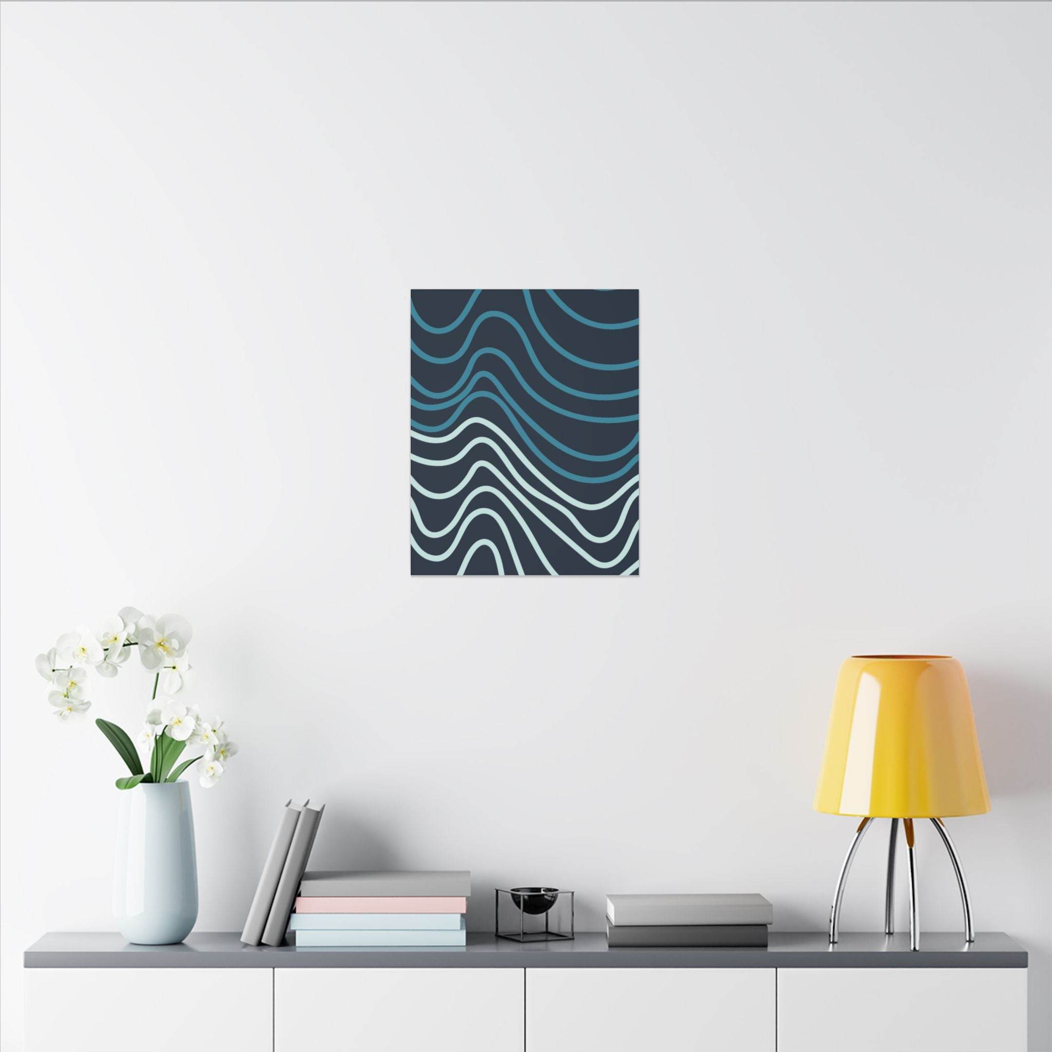 Wiggle Waves Matte Canvas Stretched Multi-Size - Esmeralda Ecostore