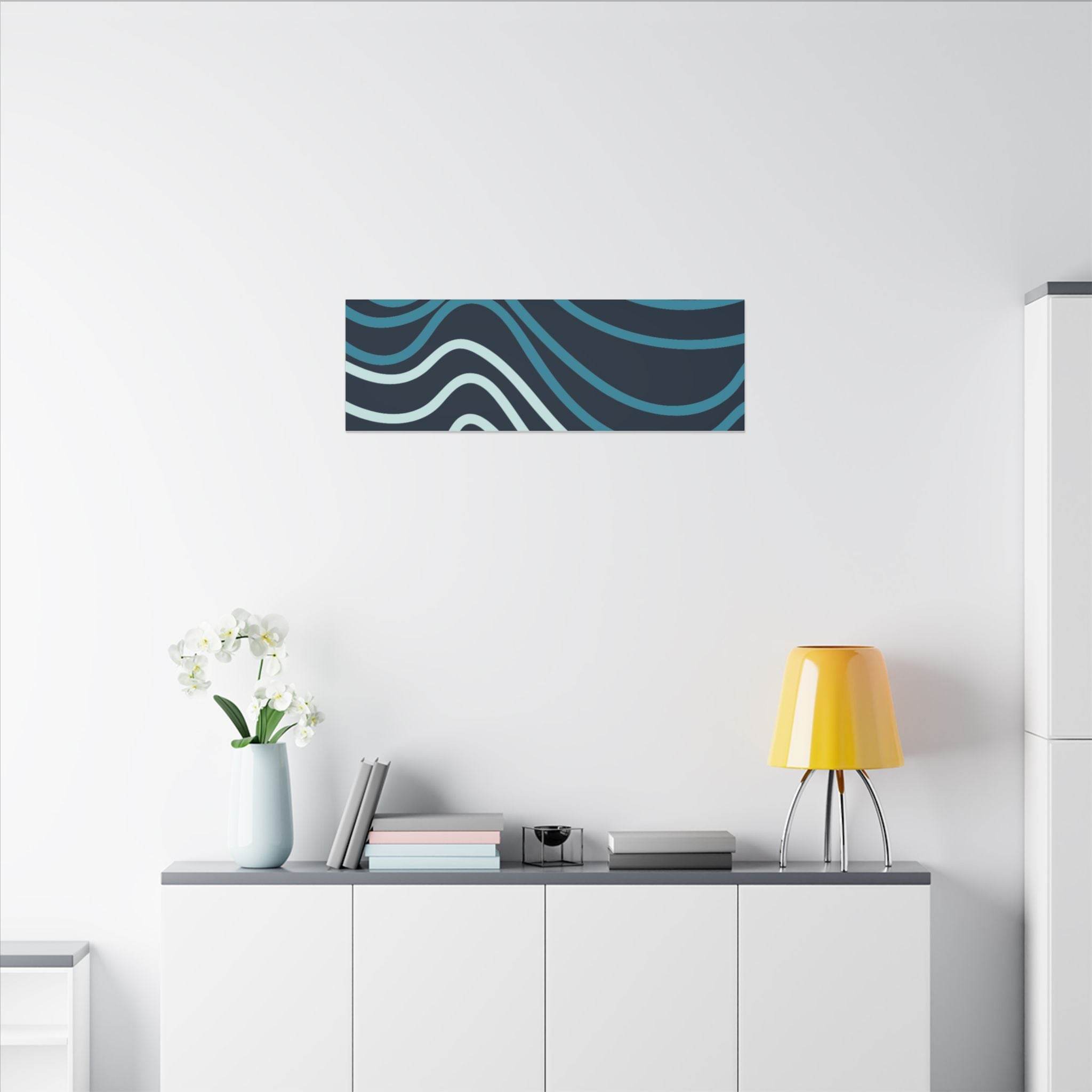 Wiggle Waves Matte Canvas Stretched Multi-Size - Esmeralda Ecostore