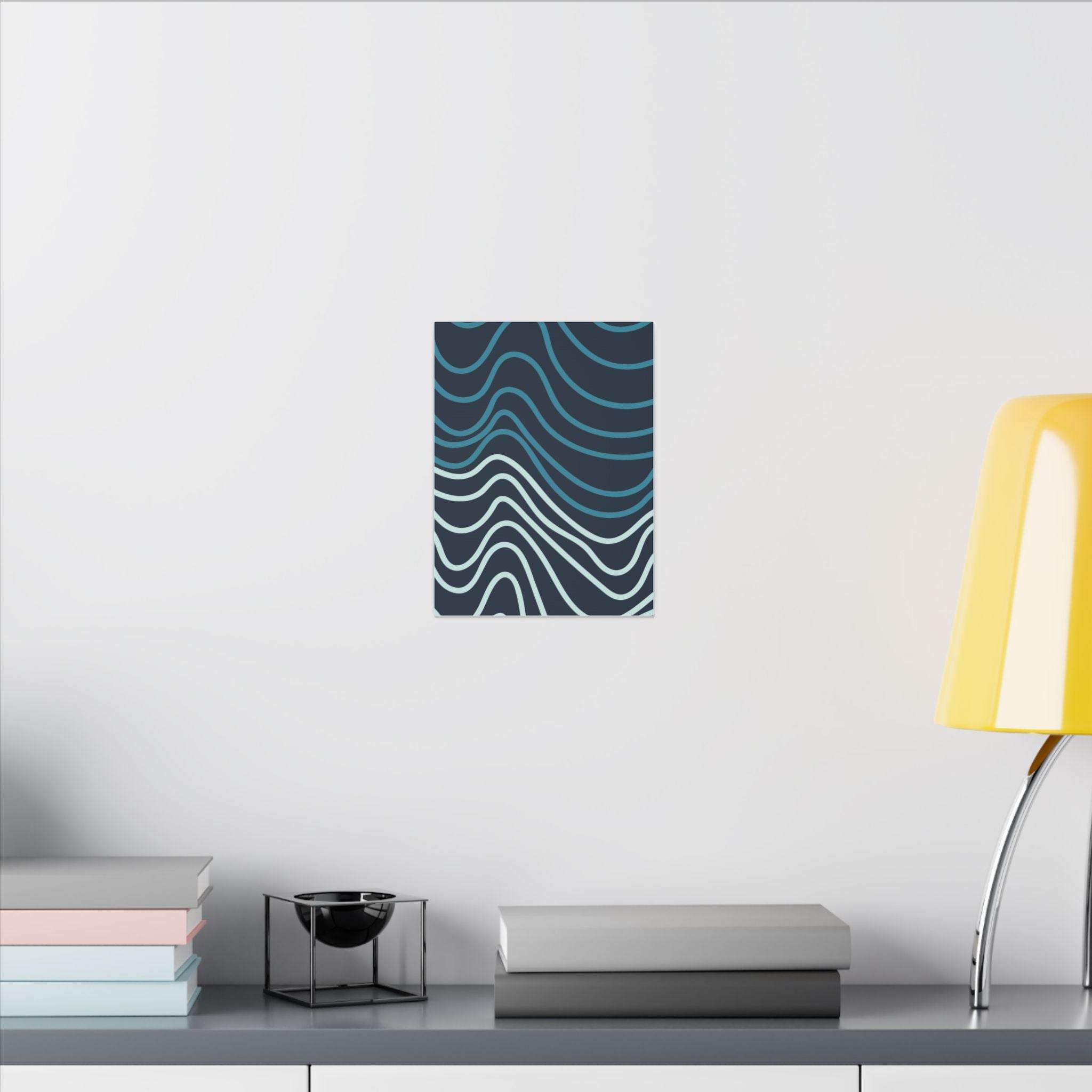 Wiggle Waves Matte Canvas Stretched Multi-Size - Esmeralda Ecostore