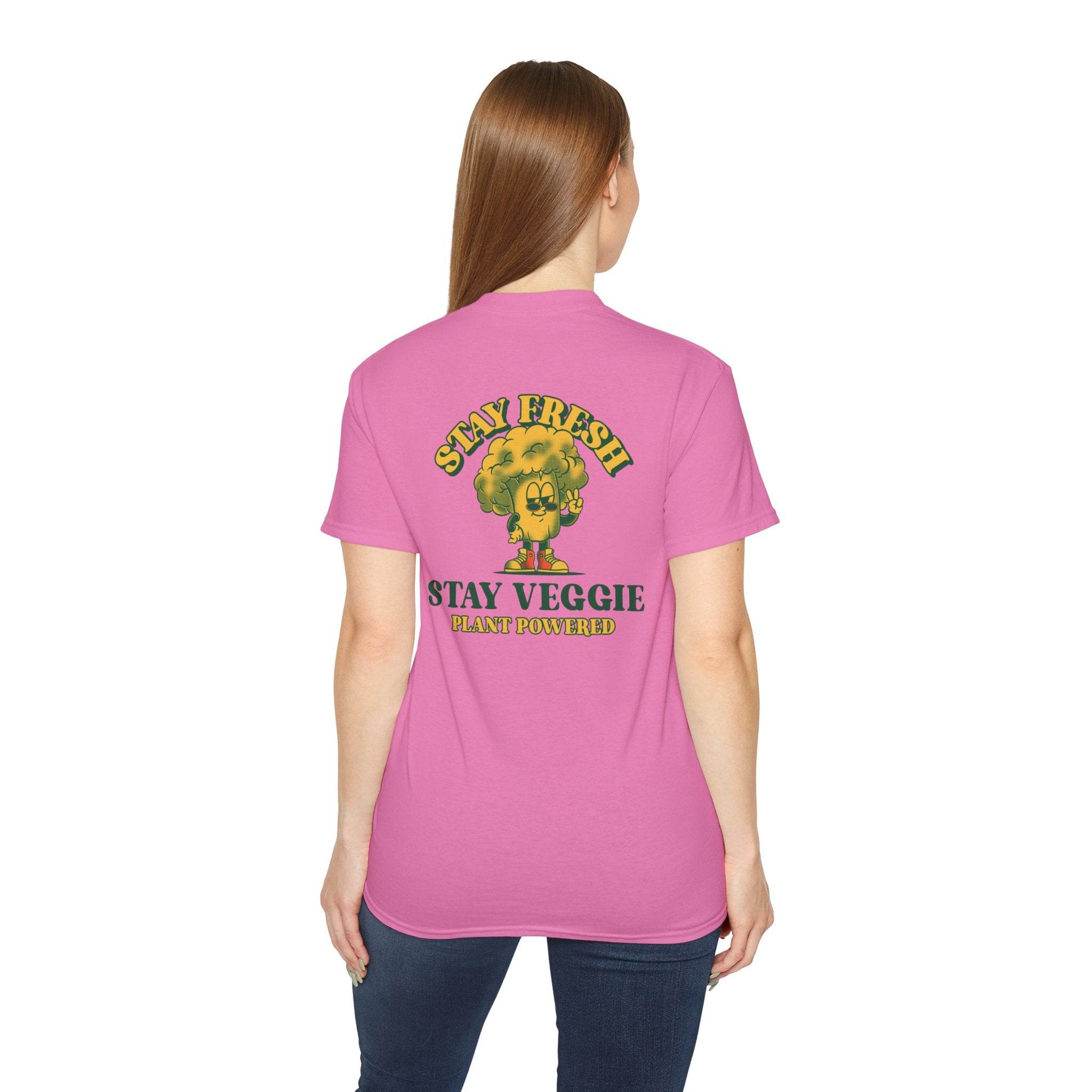 Stay Veggie Unisex Ultra Cotton Tee - Esmeralda Ecostore
